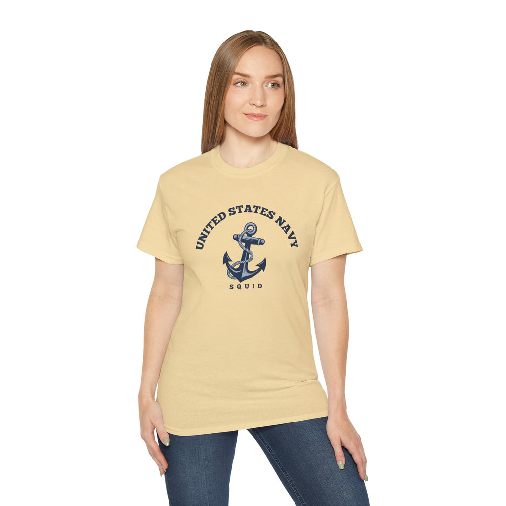 United States Navy Anchor Tee — "Squid" Graphic Cotton T-Shirt