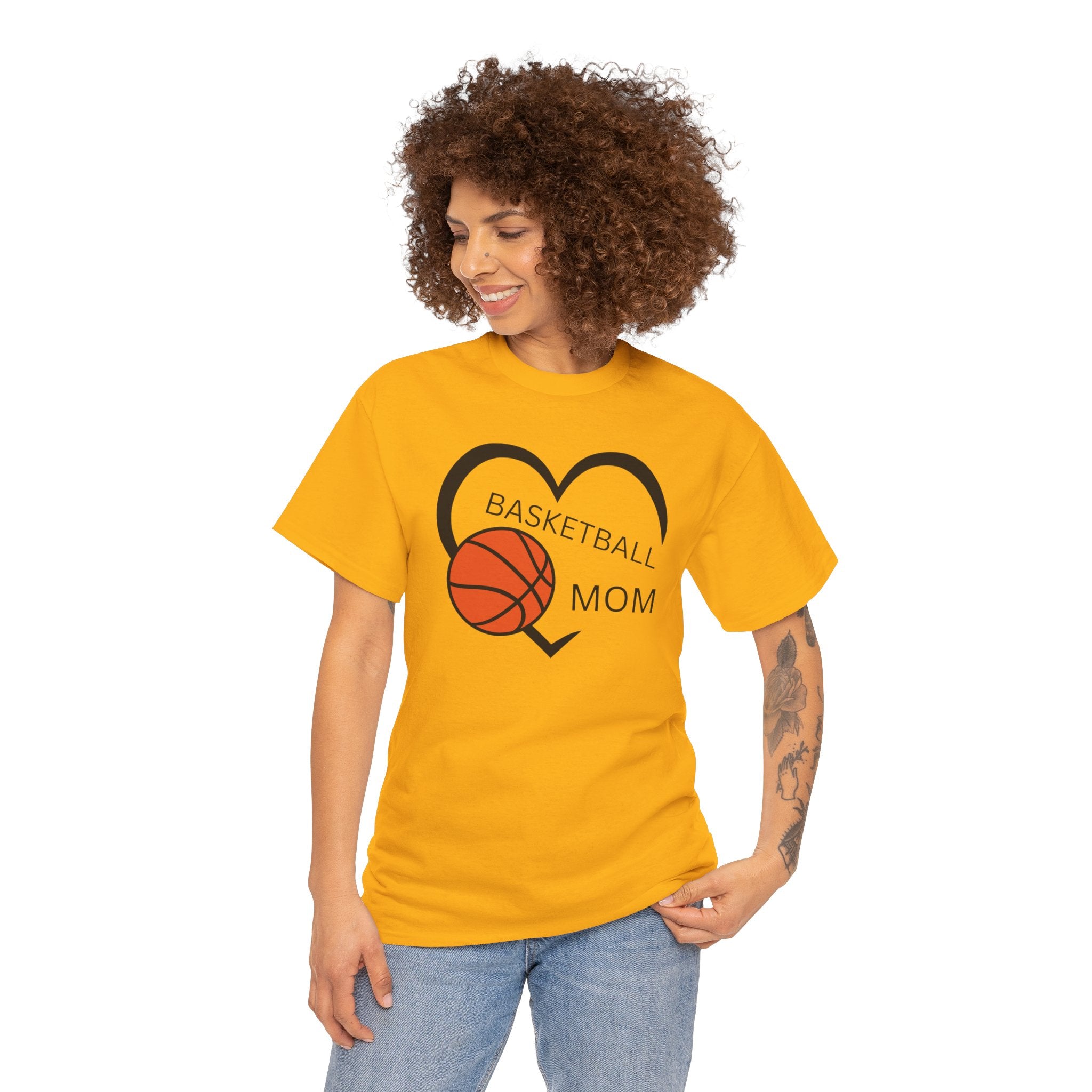 Basketball Mom T-Shirt – Heart & Basketball Design