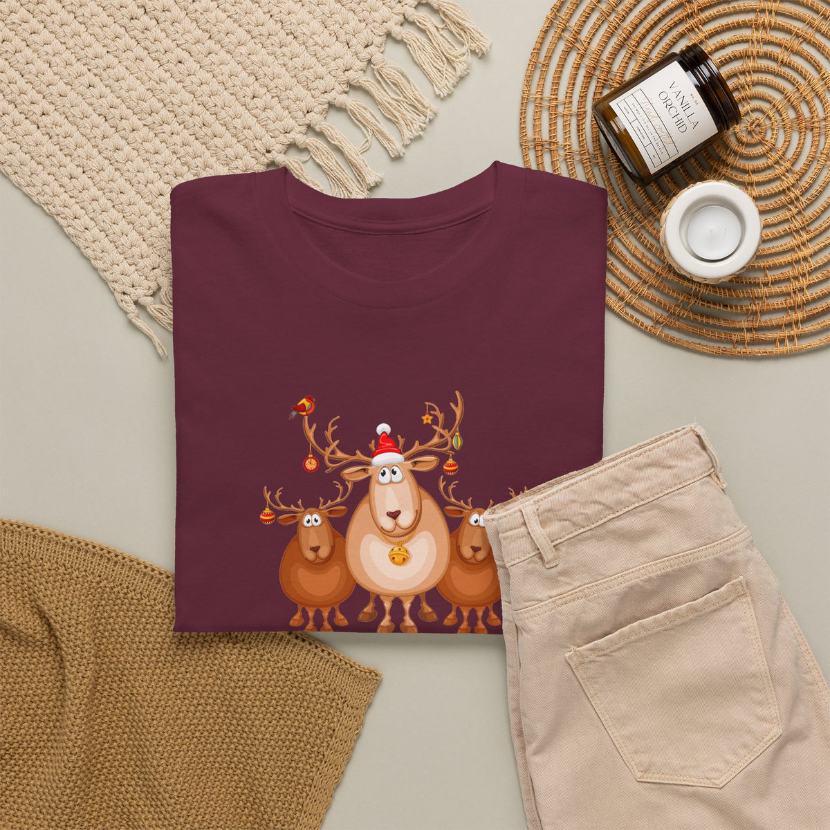 Silent Night, Not in This Family Christmas Reindeer T-Shirt