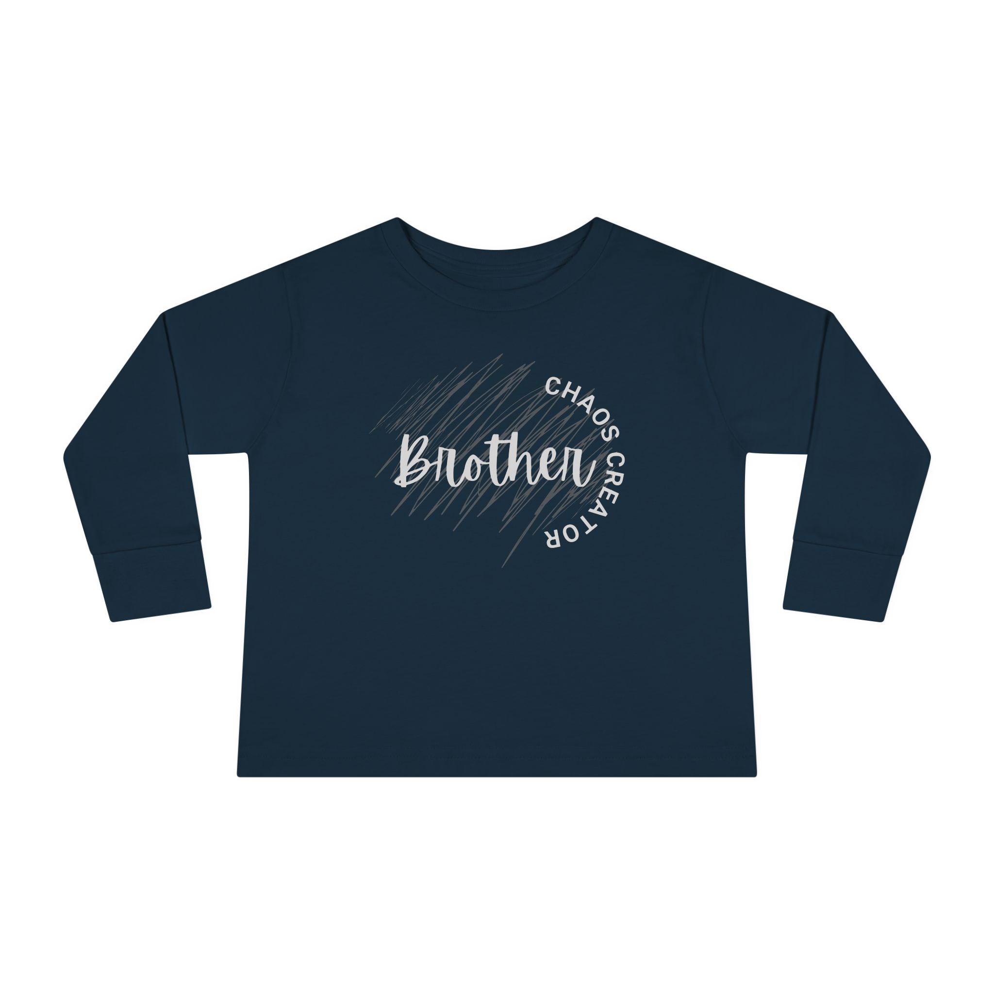Toddler Long Sleeve Tee — “Chaos Creator” Brother Graphic