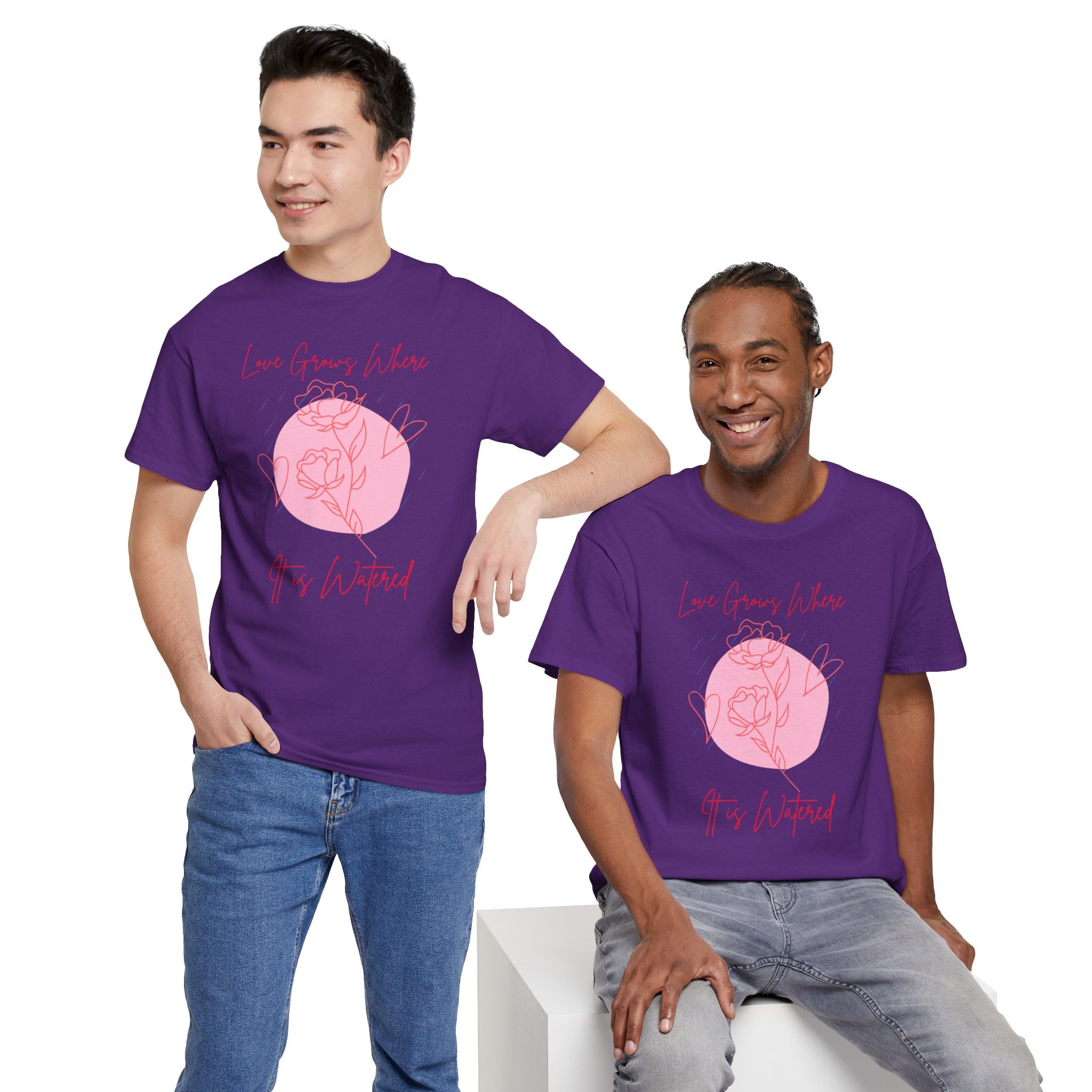 Rose Moon Graphic Tee — "Love Grows Where It’s Watered"