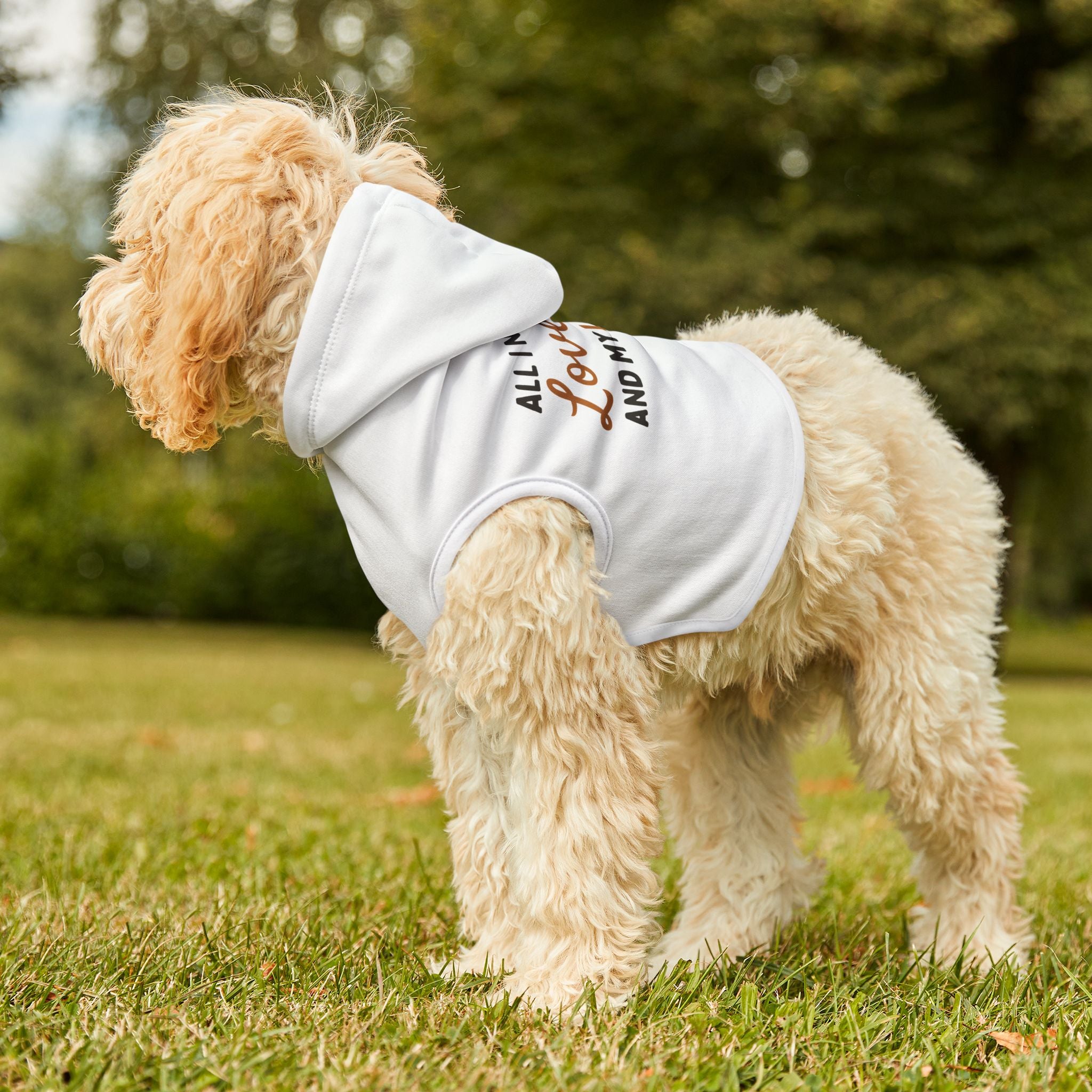 Pet Hoodie — “All I Need Is Love and My Human” Cute Dog & Cat Hoodie