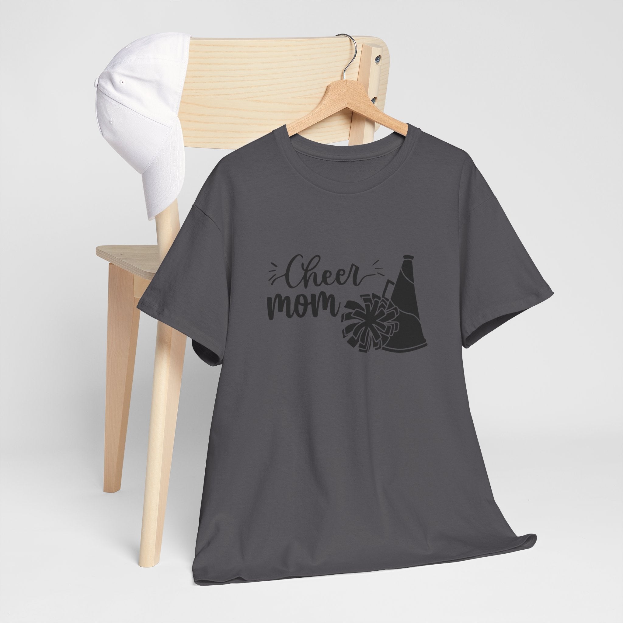 Cheer Mom T-Shirt — Pom Pom & Megaphone Mom Tee