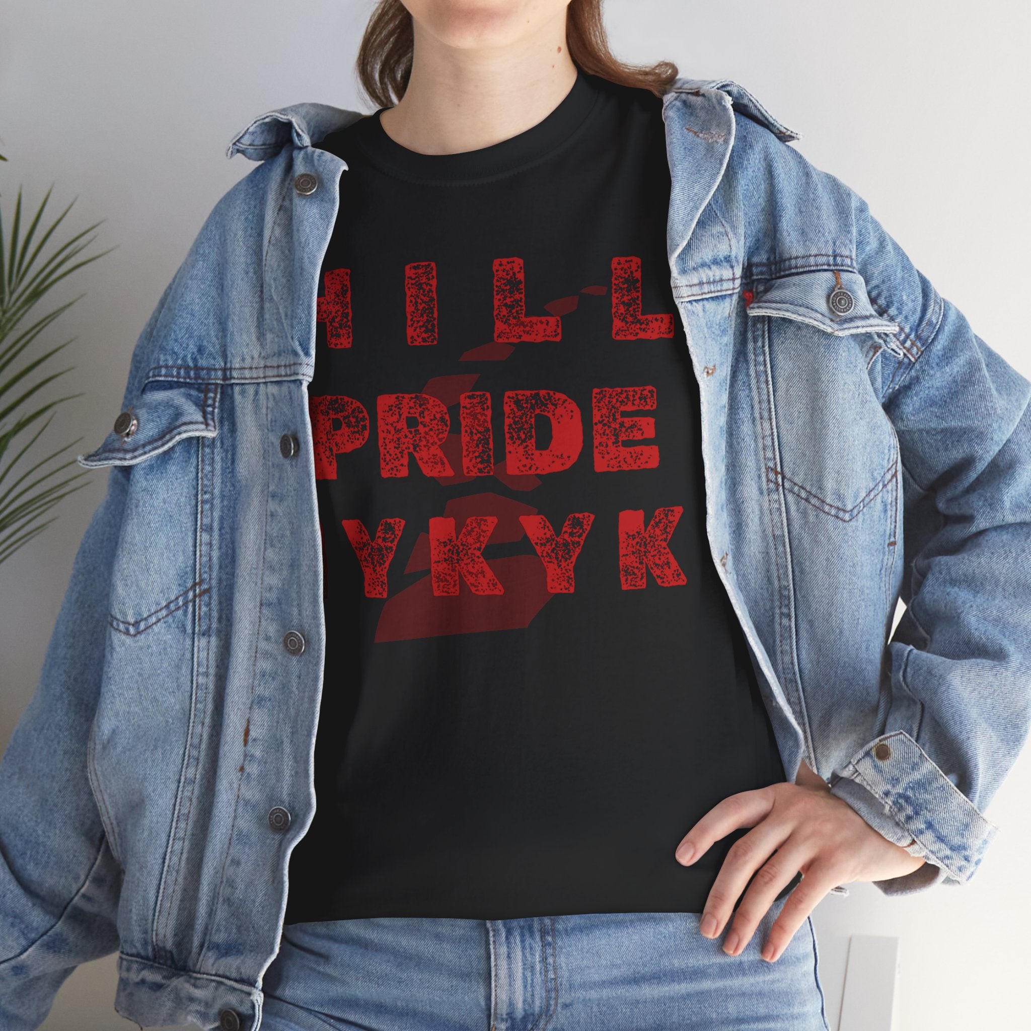 Hill Pride Cobblestone Road Graphic Tee — Red Brick Path Text Design