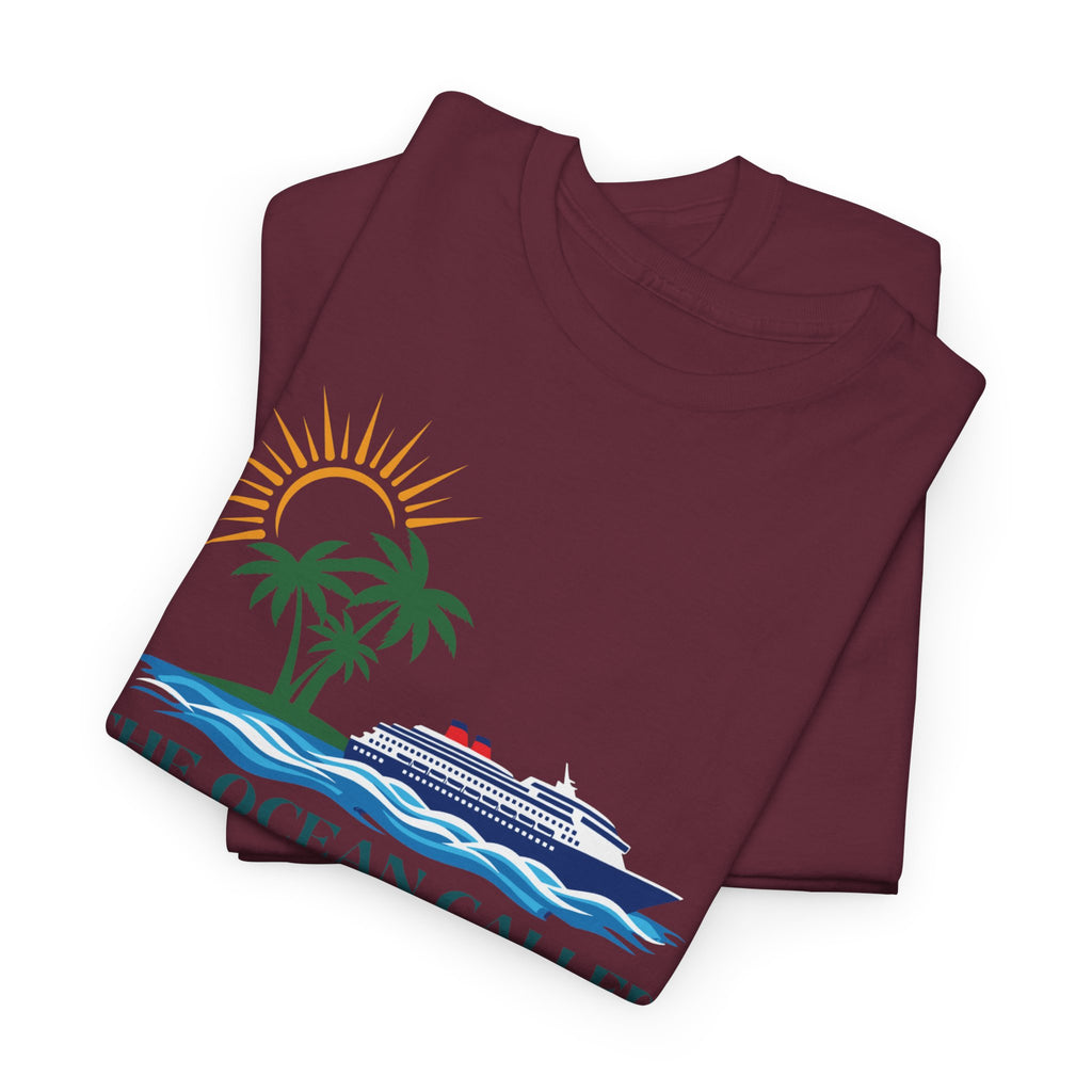 Ocean Called Tee — "The Ocean Called and I Must to Go" Tropical Beach T-Shirt
