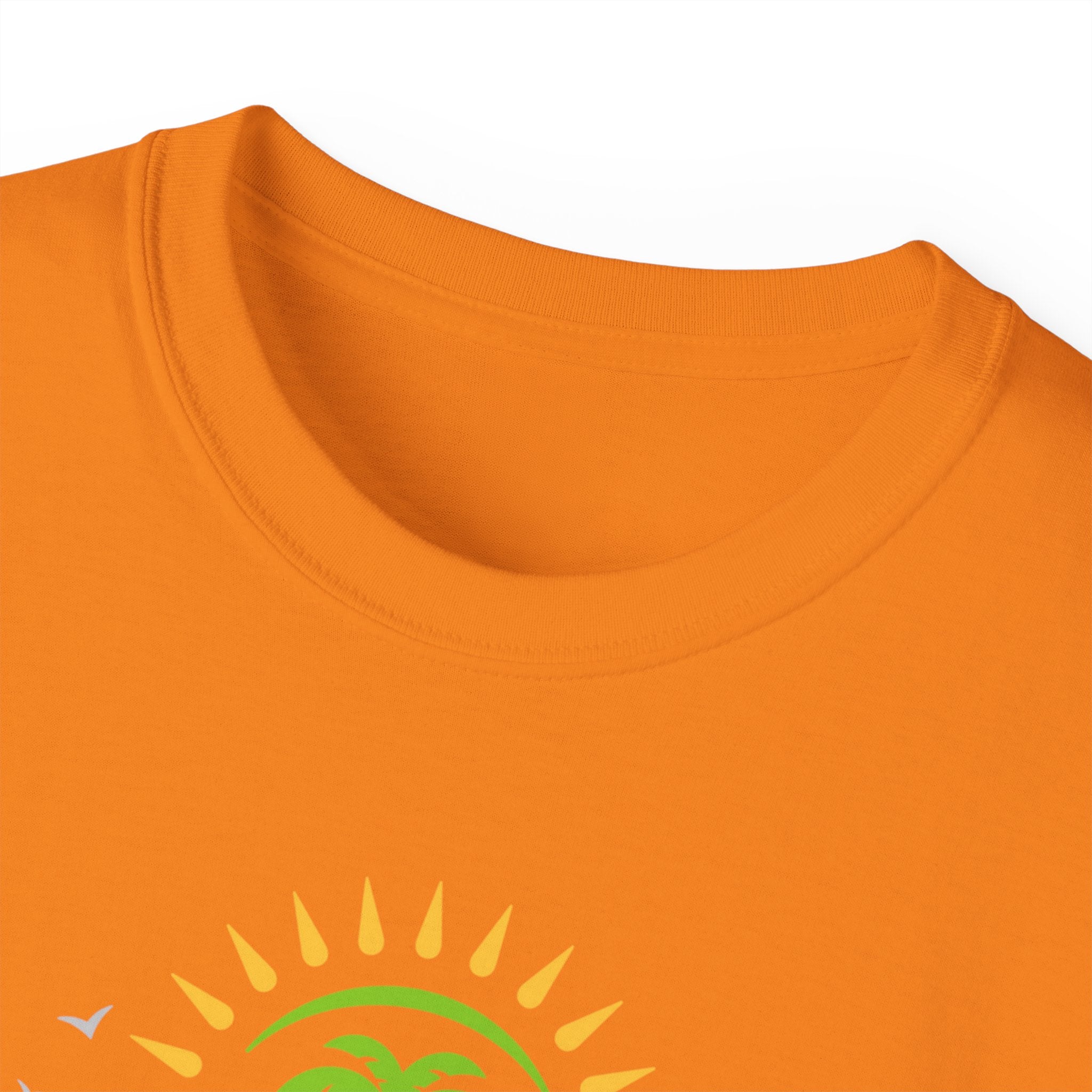 Waves and Matching Shades Tee — Retro Palm Beach Graphic T-Shirt