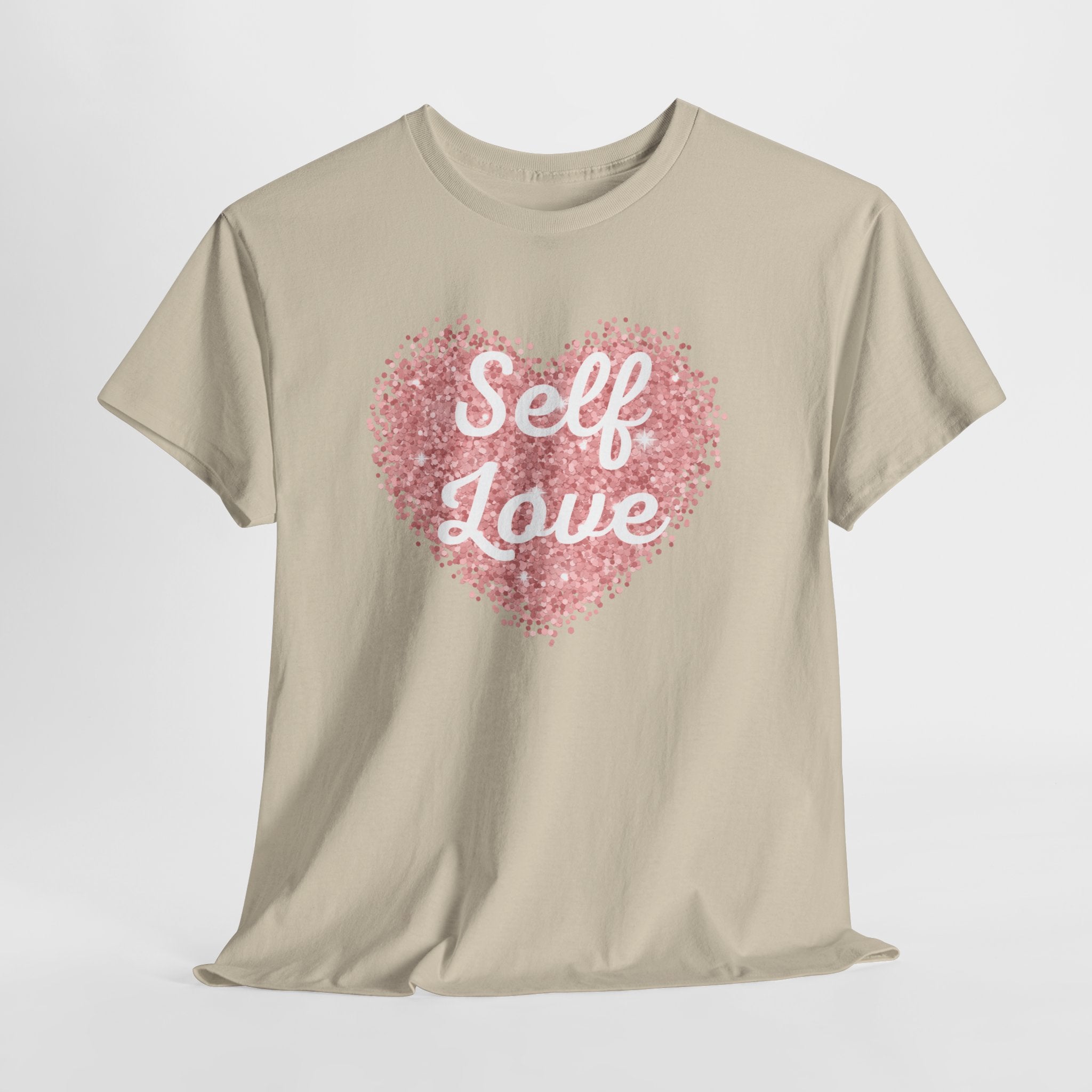 Self Love Tee — Pink Heart Mental Health Awareness Shirt
