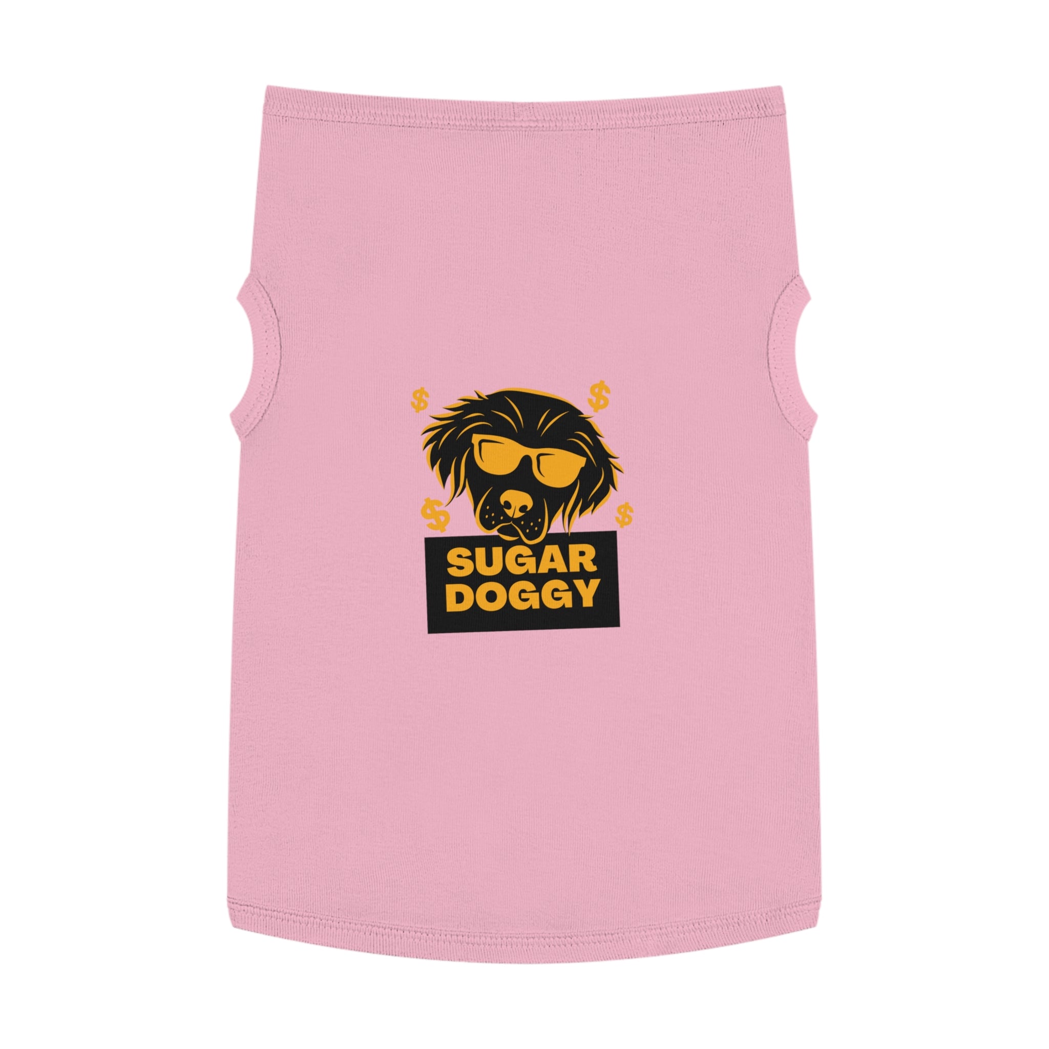 Sugar Doggy Pet Tank Top — Funny Dog Tee with Sunglasses & Dollar Sign Design