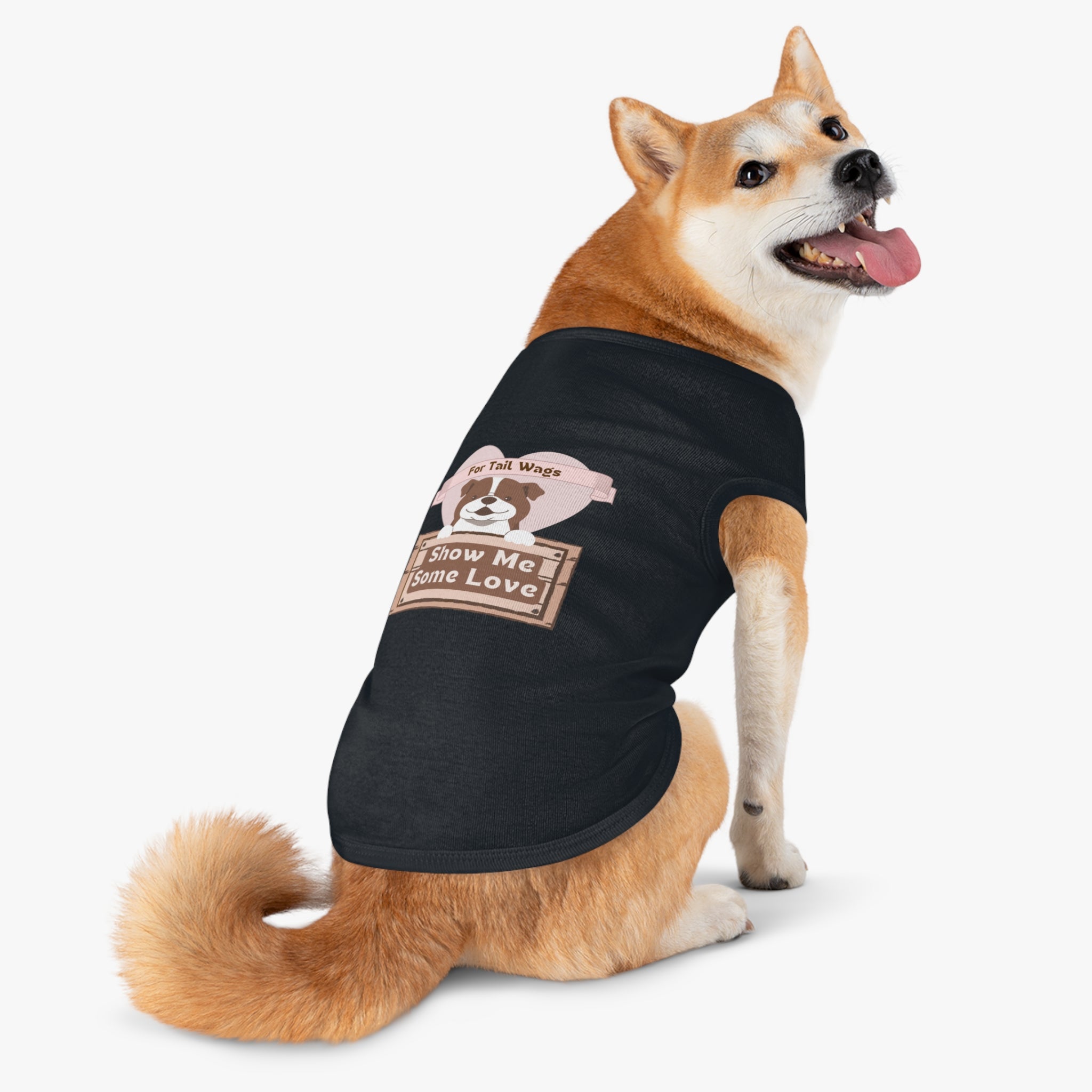 Pet Tank Top - "Show Me Some Love" Dog Graphic Tank for Tail-Wagging Pups