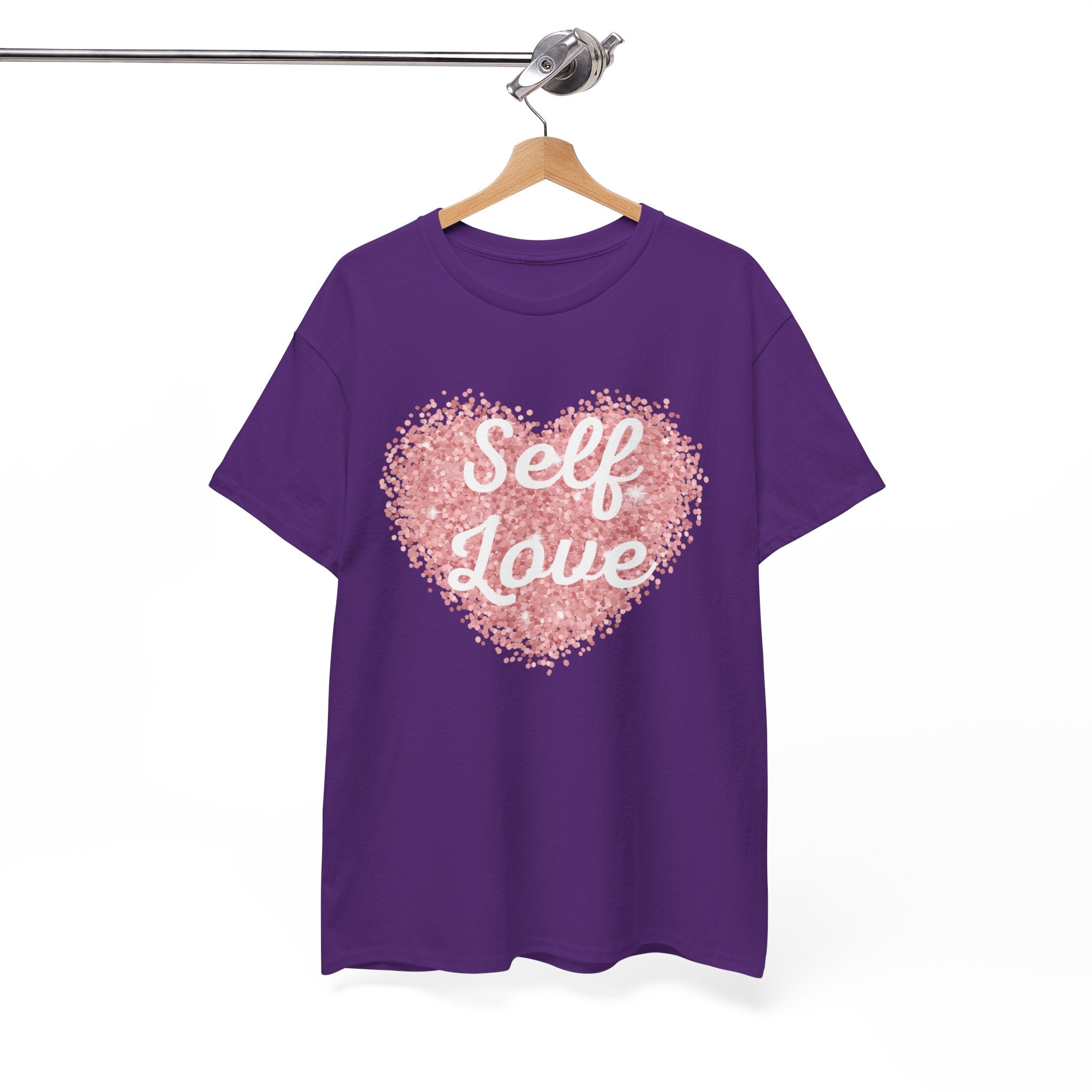 Self Love Tee — Pink Heart Mental Health Awareness Shirt