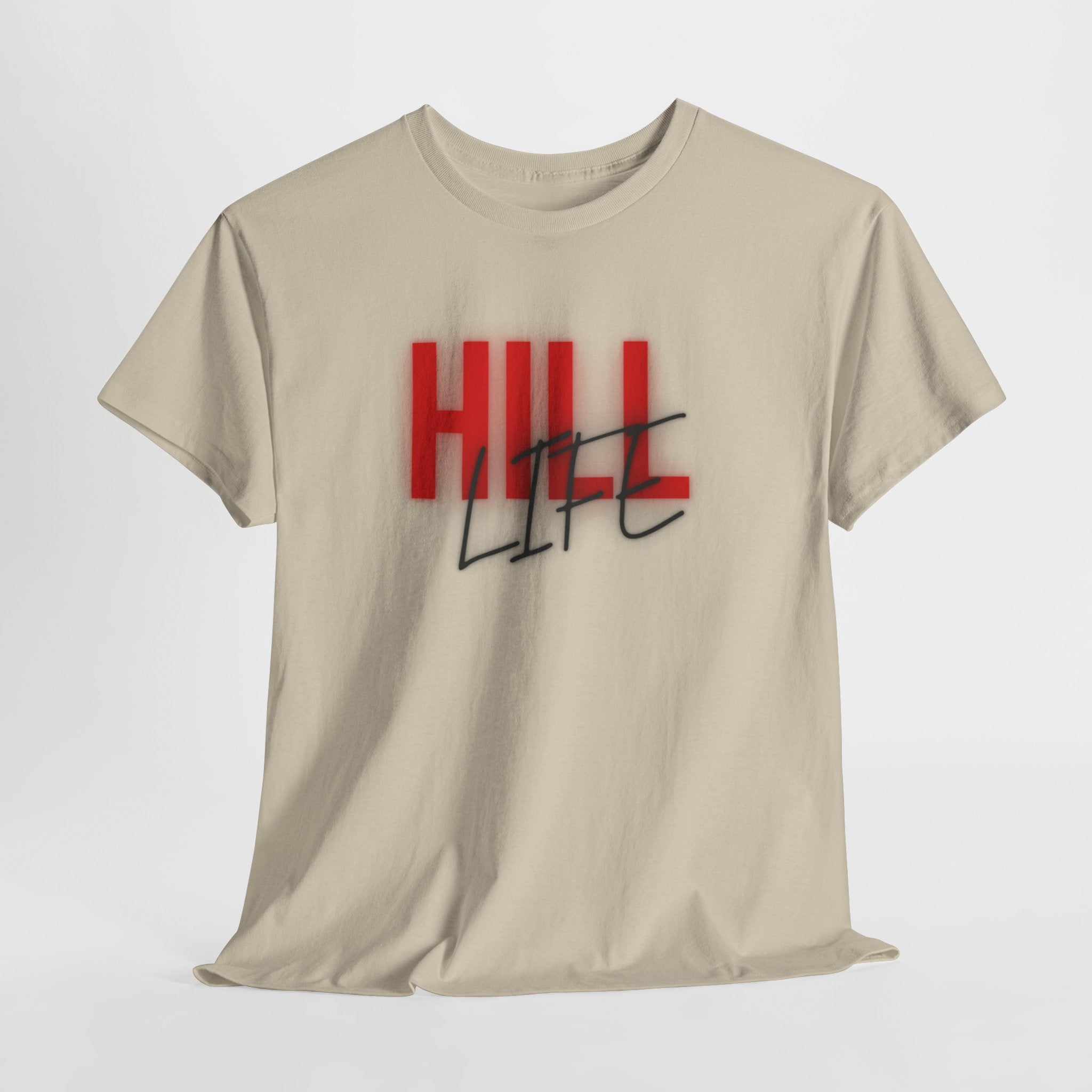 Hill Life Tee — Red Gradient Graphic T-Shirt