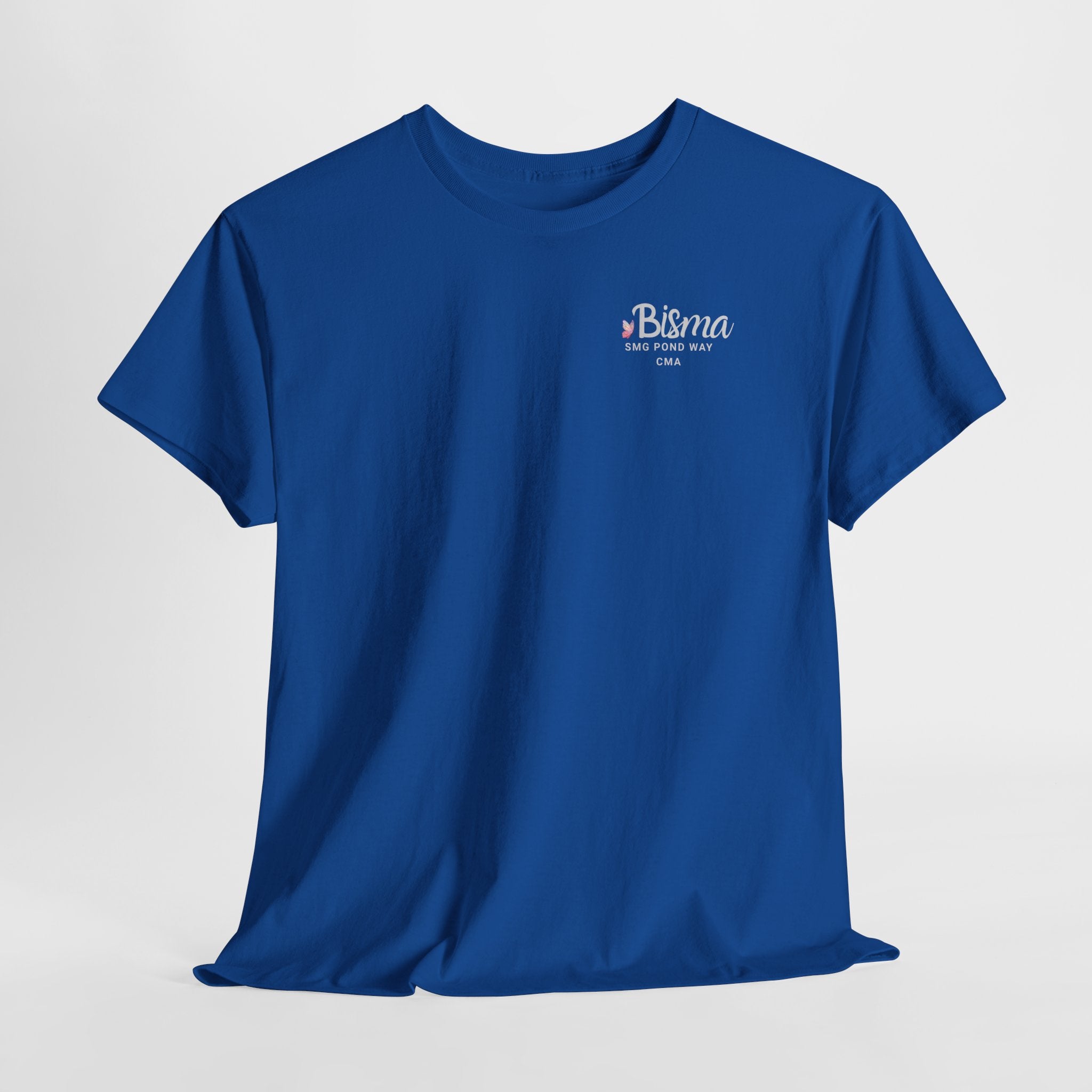 Bisma Crest Pocket Tee – Black T-Shirt White Script with Butterfly