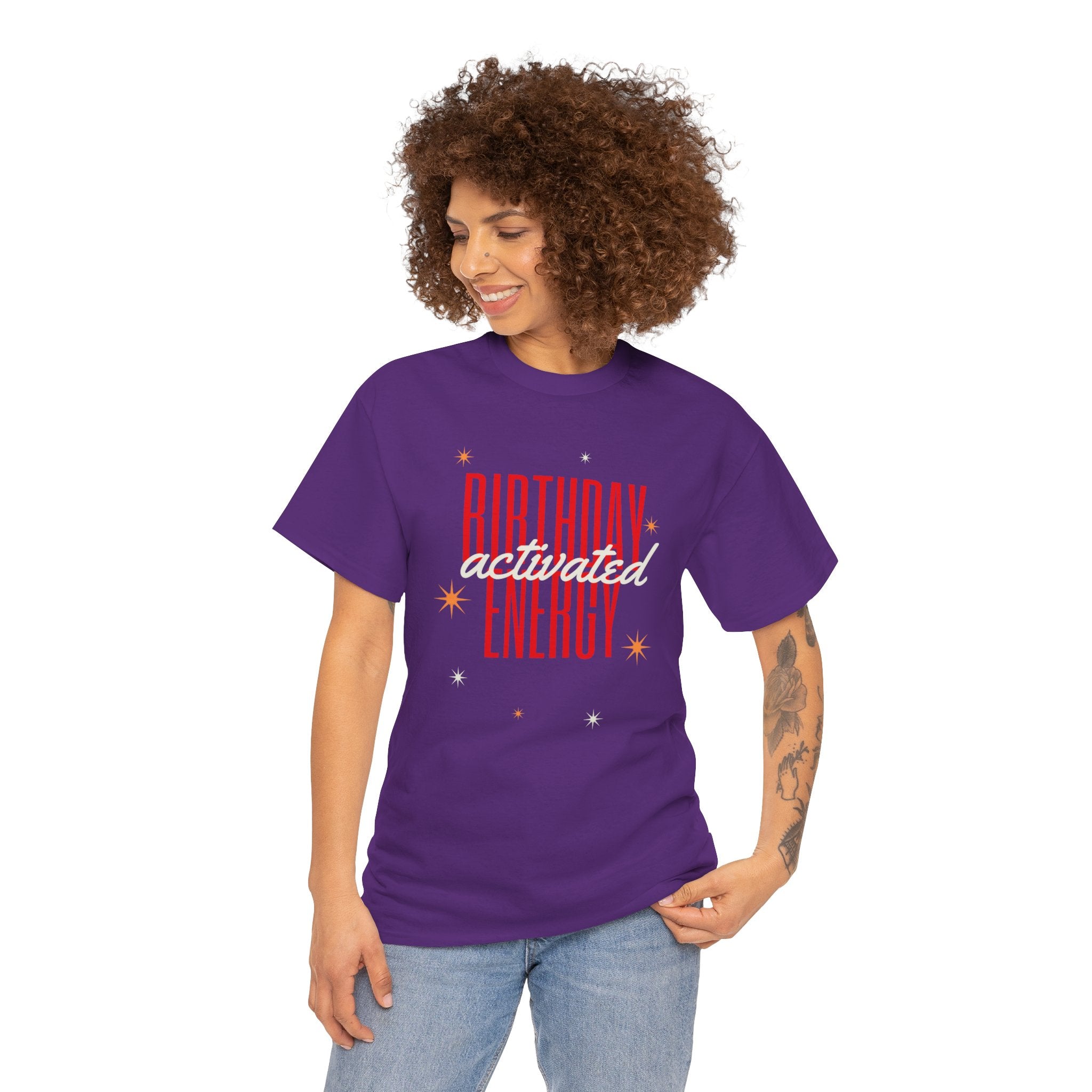 Birthday Energy Tee — Fun Get Started Party Shirt