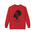"Unapologetically Black" Graphic Crewneck Sweatshirt — Minimal Line Art Woman