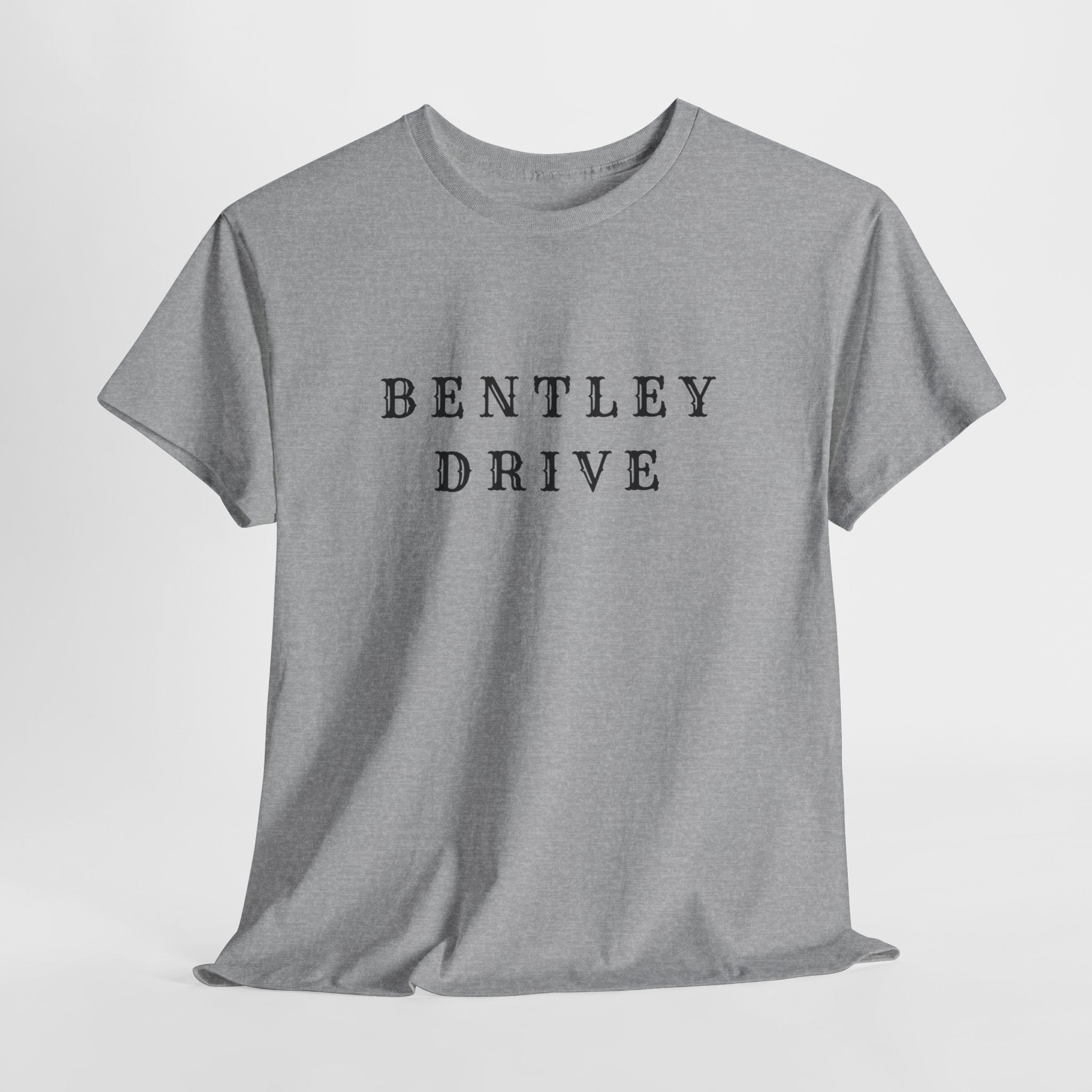 Bentley Drive Tee — Minimal Vintage Script T‑Shirt