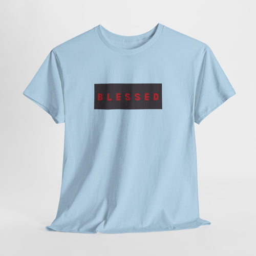 Blessed Box Logo T-Shirt — Minimal Christian Faith Tee