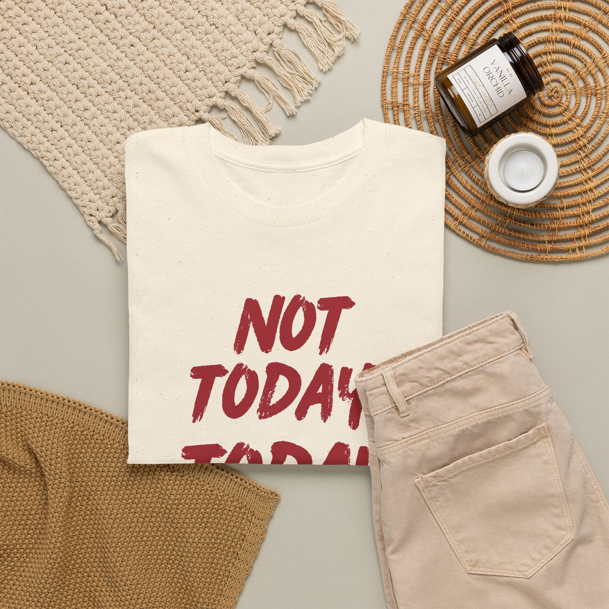 Motivational Tee — "Not Today, Today I Win!" Inspirational Graphic T-Shirt