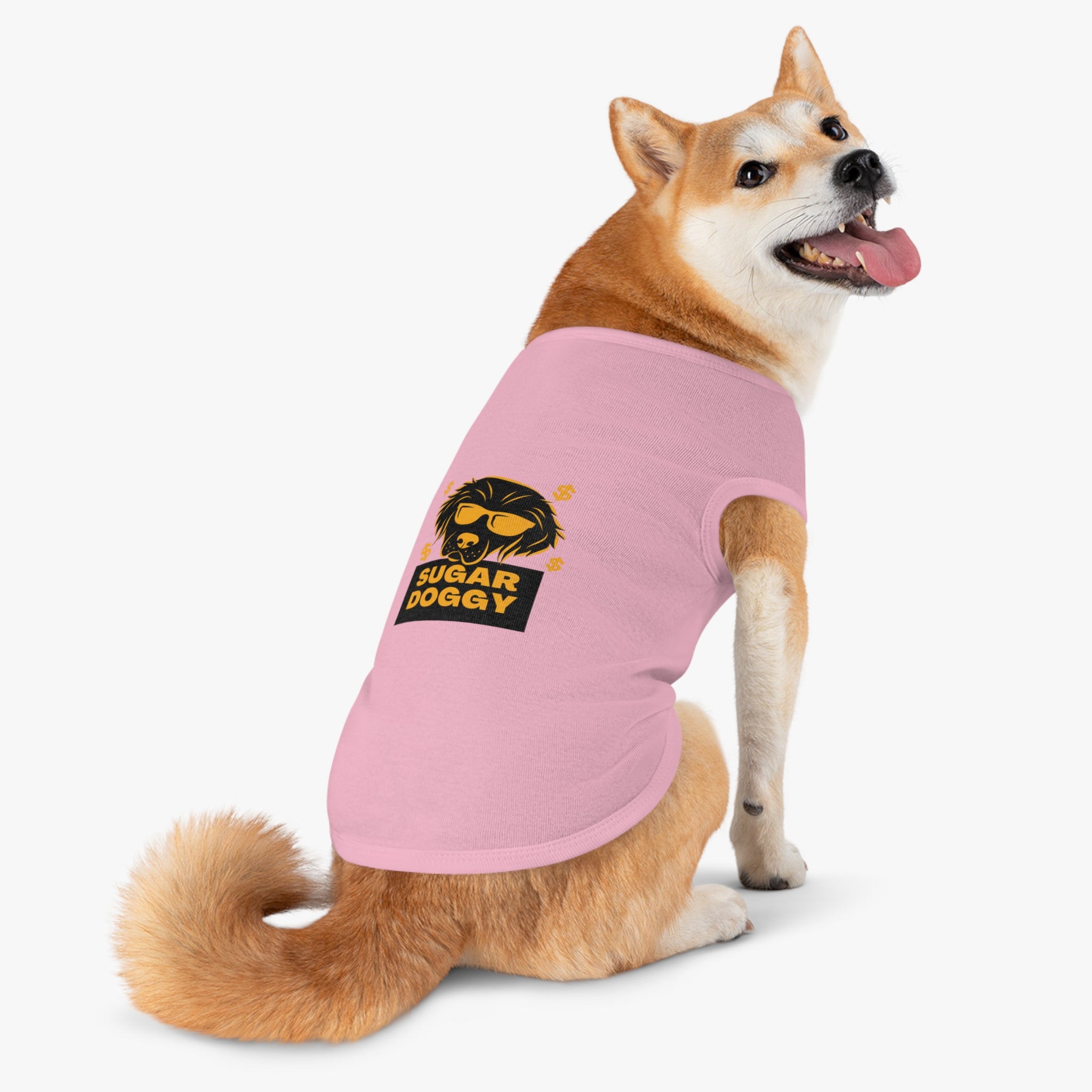 Sugar Doggy Pet Tank Top — Funny Dog Tee with Sunglasses & Dollar Sign Design