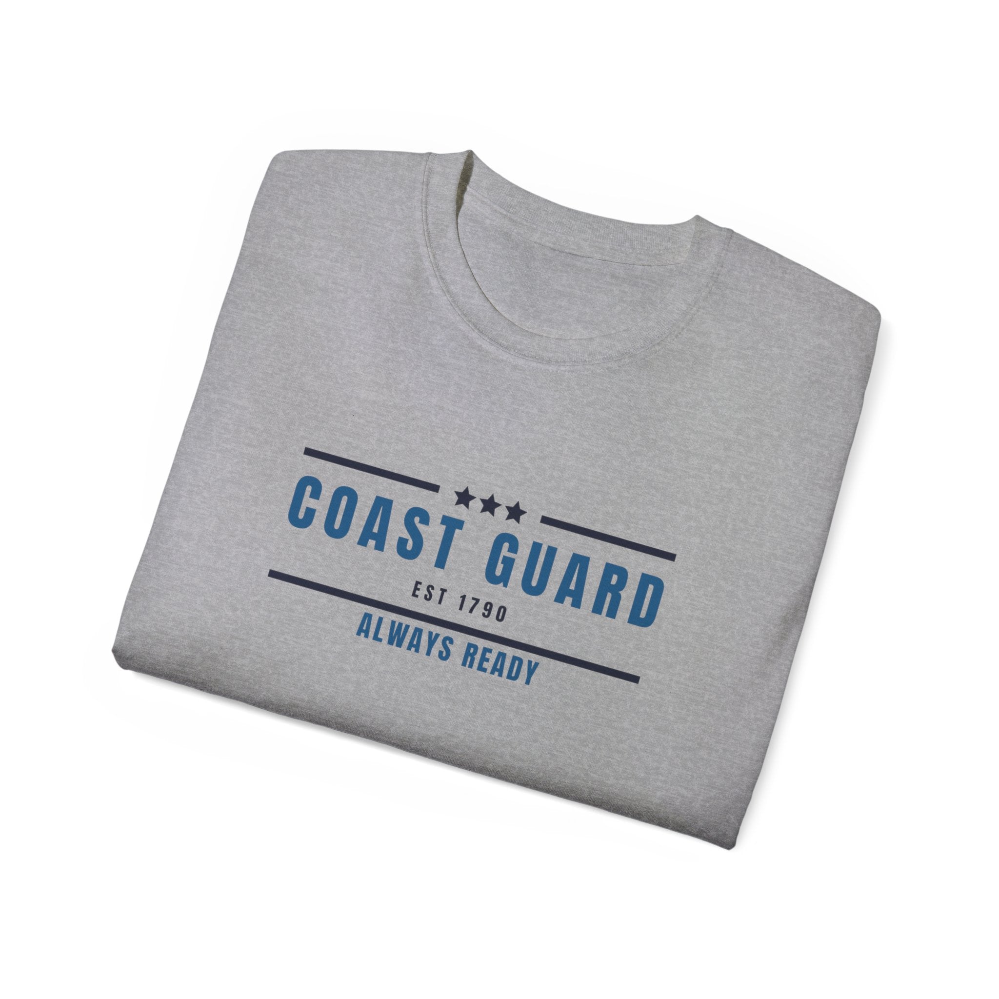 Coast Guard "Always Ready" Tee — Patriotic Military Crew Shirt