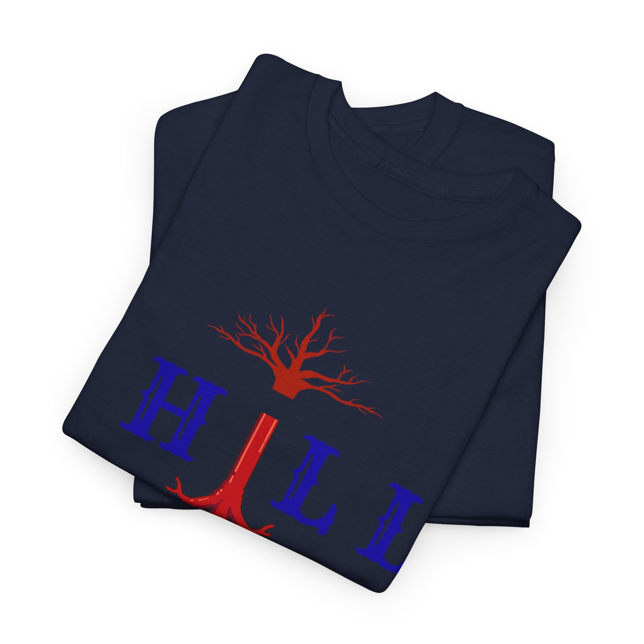 T-Shirt — Hill Roots Logo Tee (red tree roots graphic)