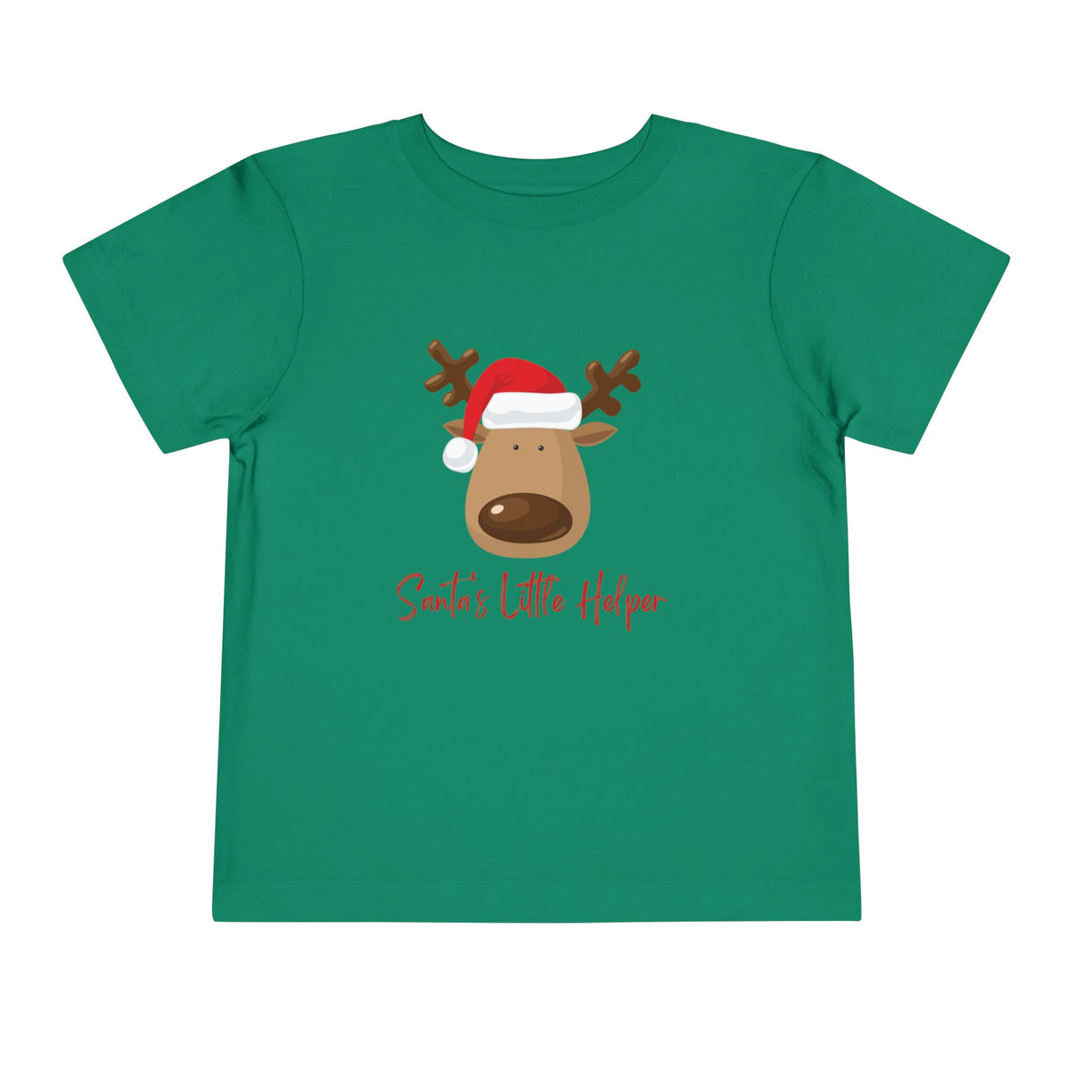 Santa’s Little Helper Reindeer Toddler Short Sleeve Tee