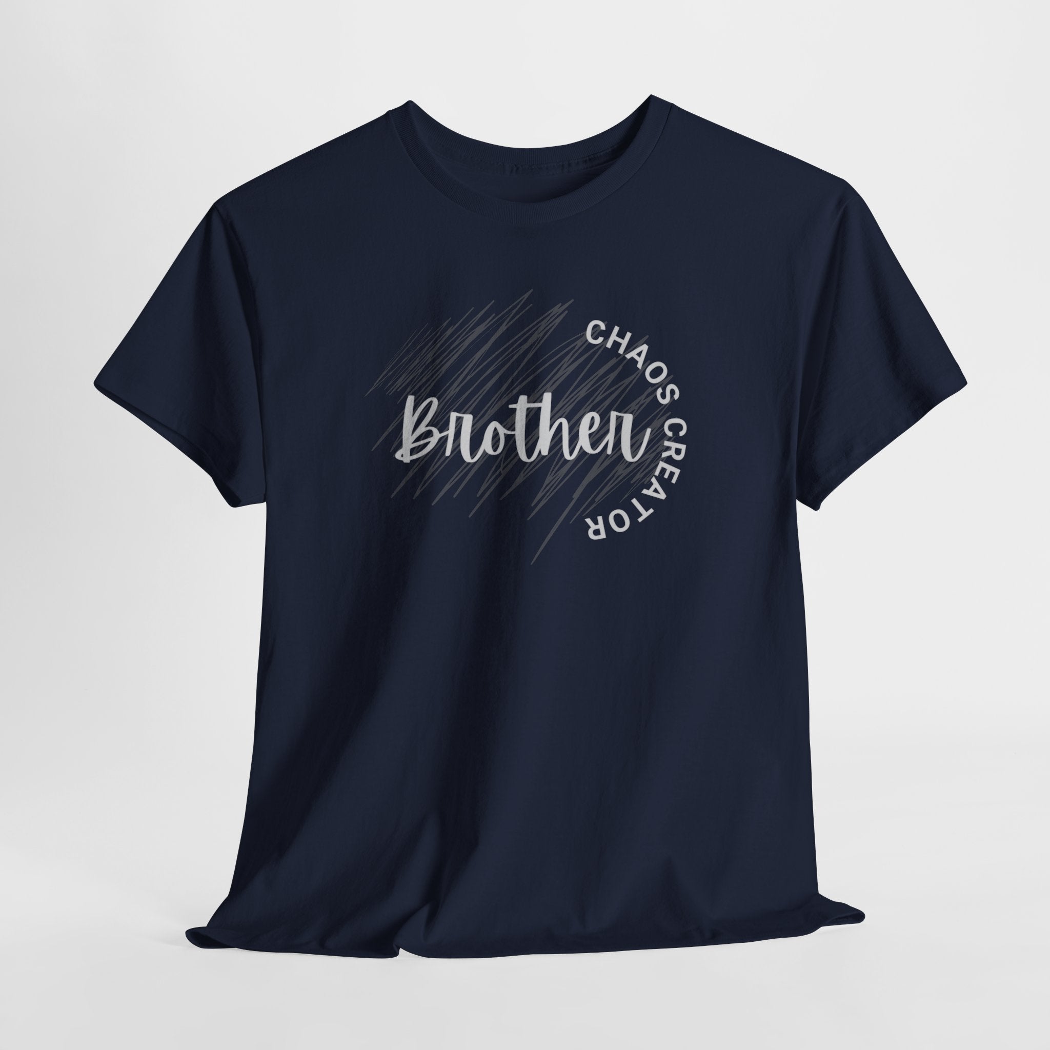 Brother Chaos Creator Graphic Tee — 'Brother' Script with 'Chaos Creator' Circle Design