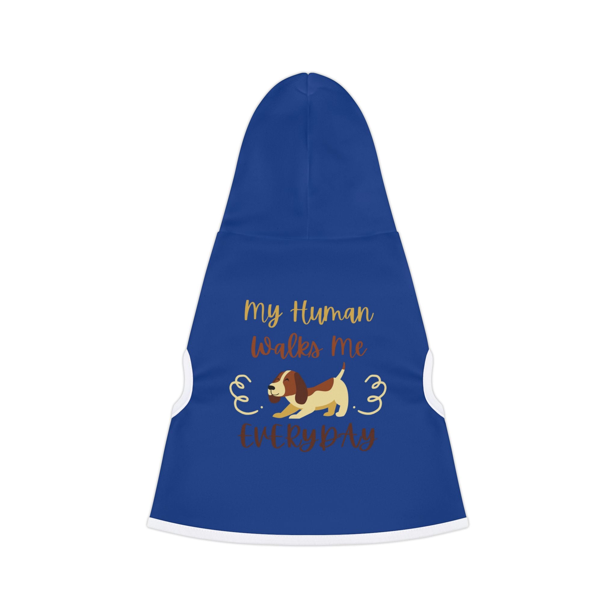 Pet Hoodie — "My Human Walks Me (But I Run the Show)" Cute Dog Hoodie for Small Pets