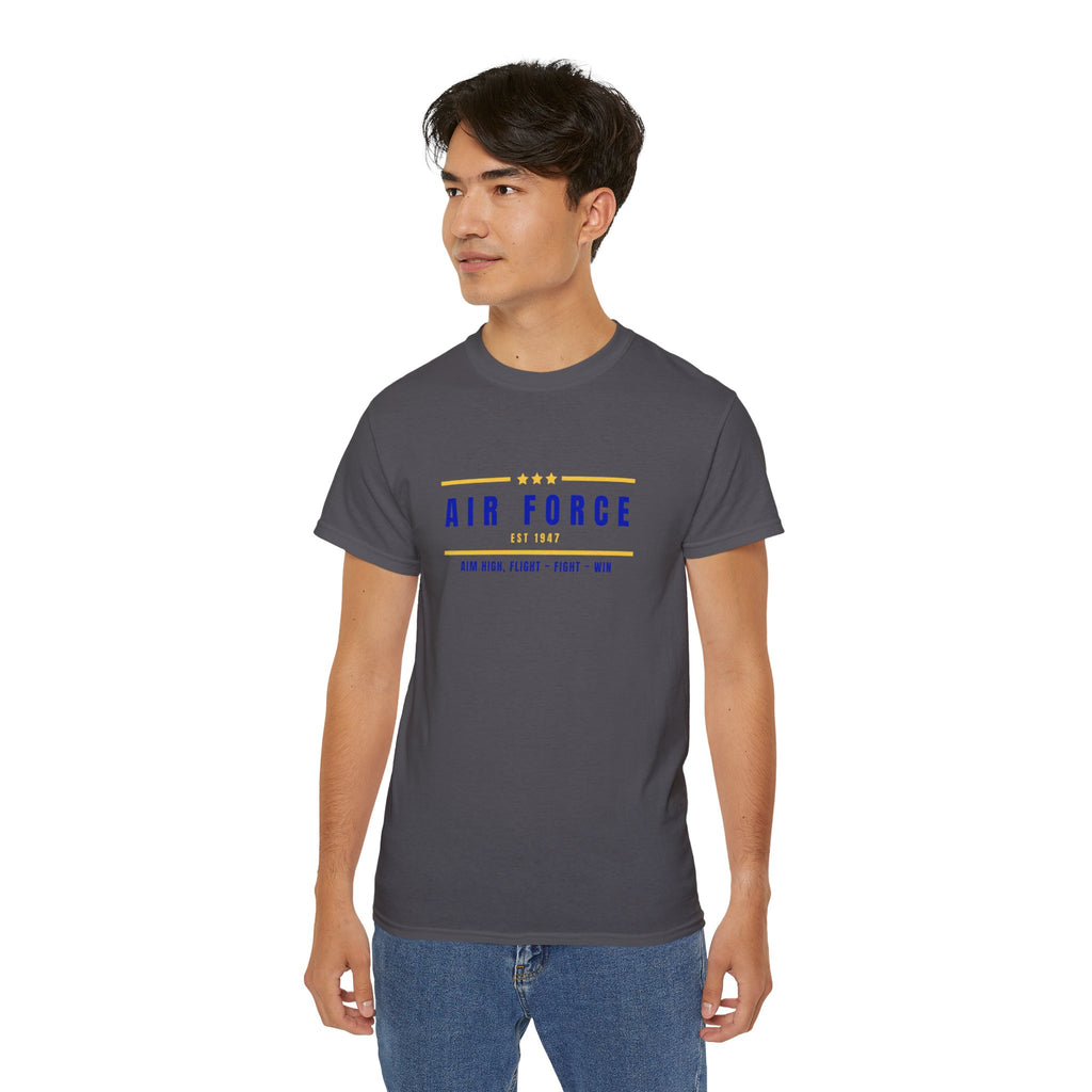 Air Force Vintage Stripe Tee — "Air Force" Graphic T-Shirt
