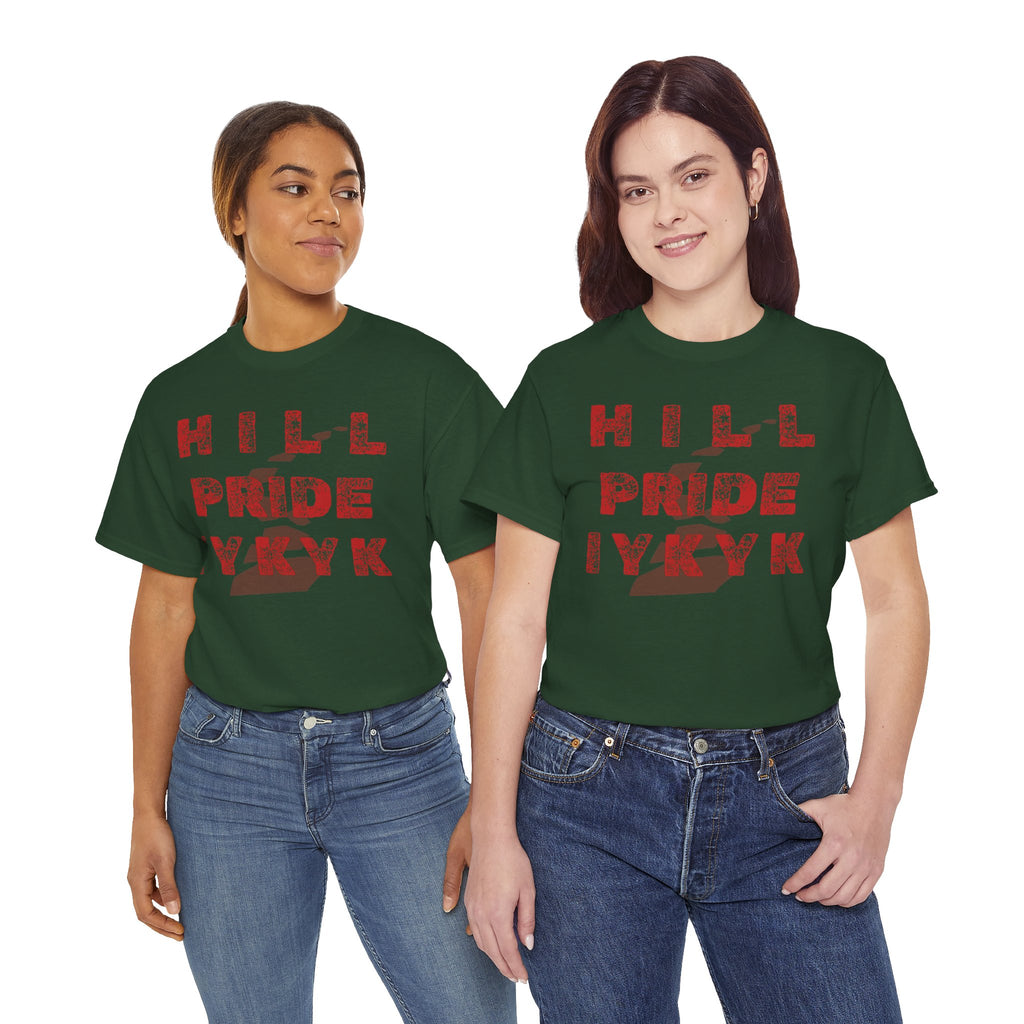 Hill Pride Cobblestone Road Graphic Tee — Red Brick Path Text Design