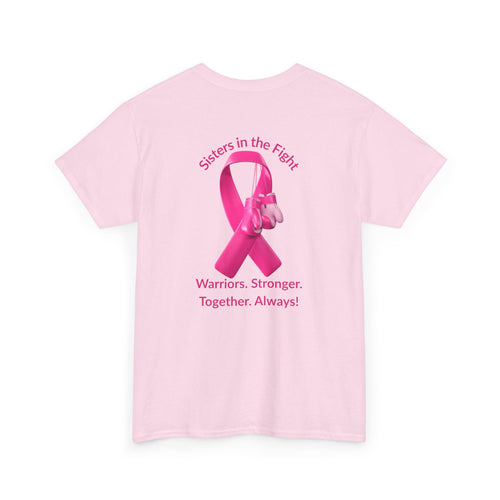 Breast Cancer Awareness Tee — “Our Fight Is Her Fight” Pink Ribbon Support Shirt