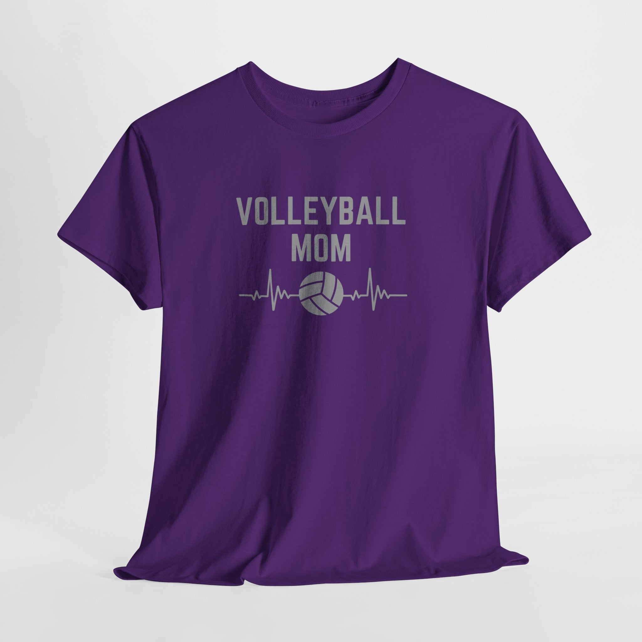 Volleyball Mom T-Shirt — Heartbeat Volleyball Tee for Proud Moms
