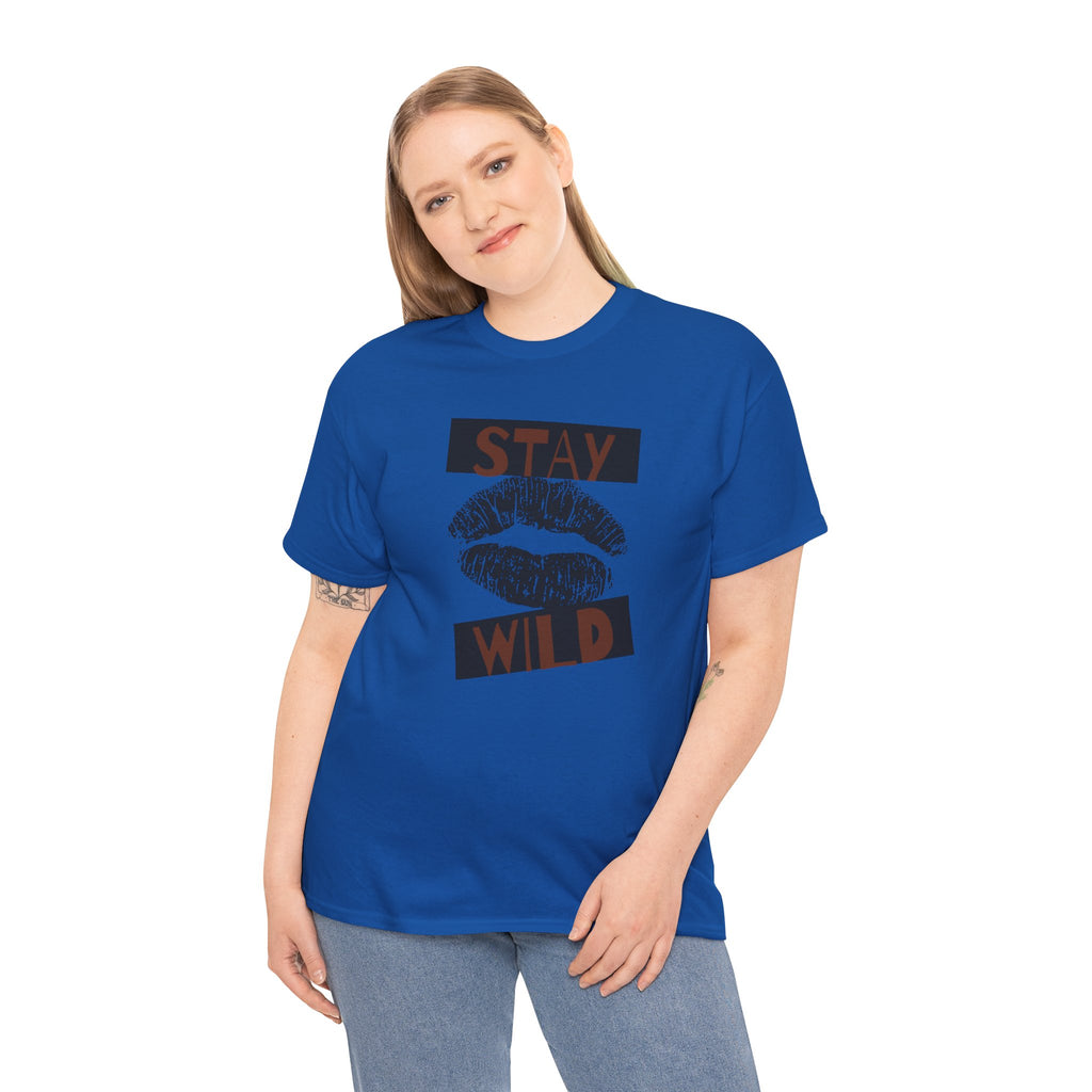 Stay Wild Lip Print T‑Shirt