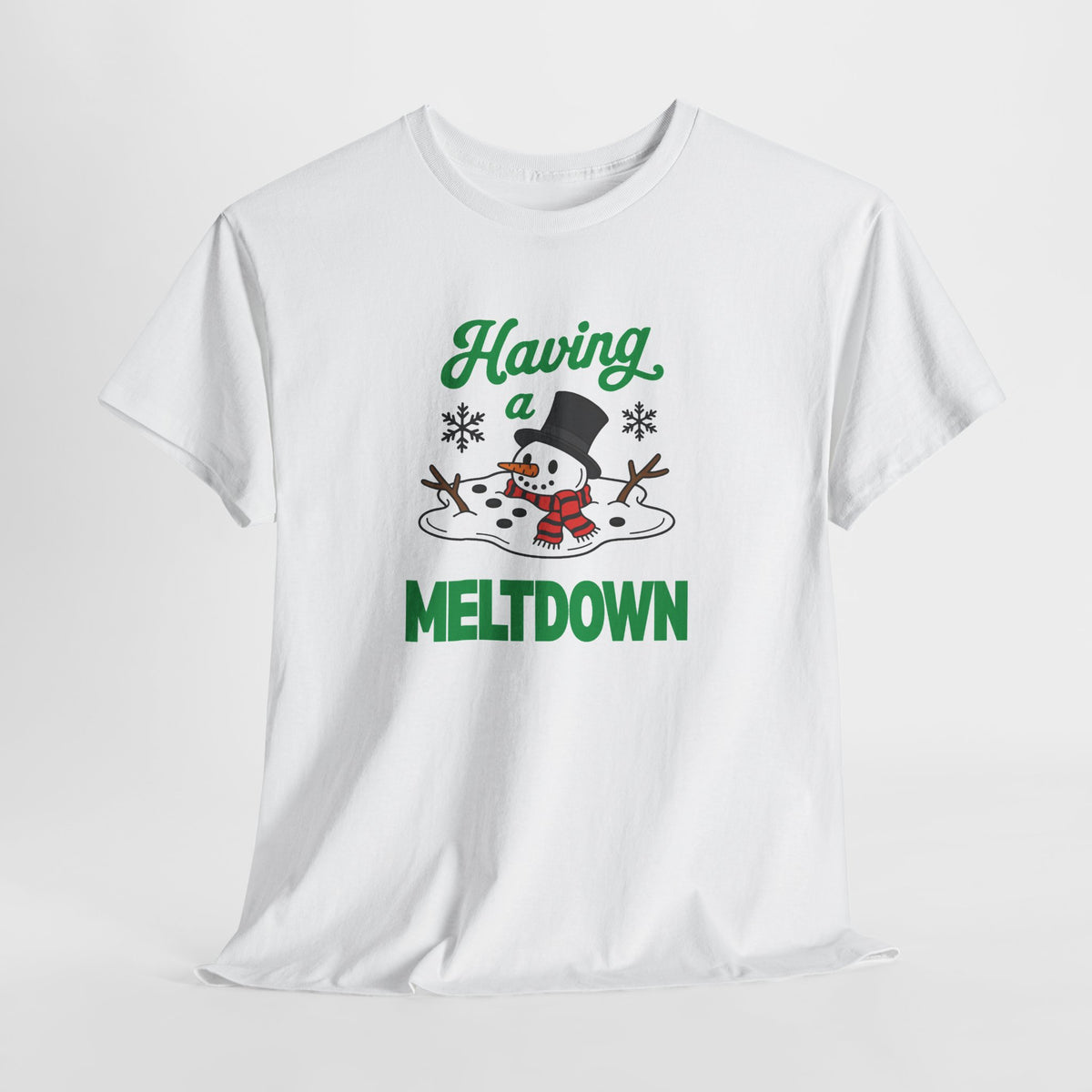 Having a Meltdown Snowman Christmas T-Shirt