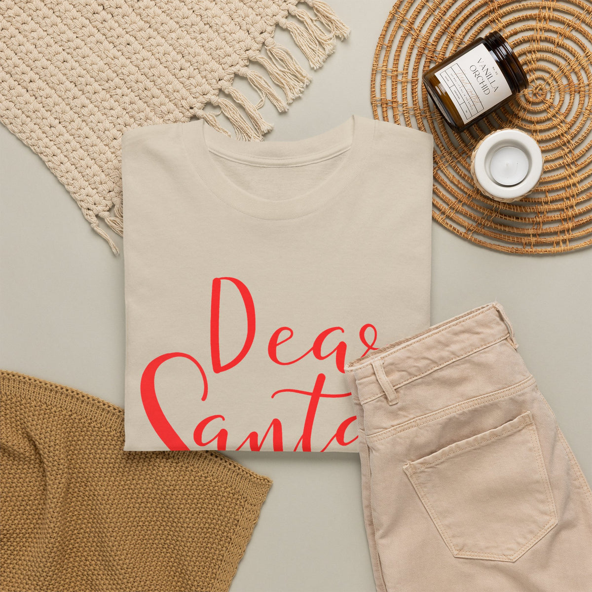 Dear Santa All I Want Is Coffee & A Nap Christmas T-Shirt