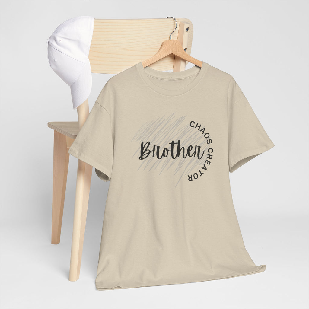 Brother Script Tee — 'Chaos Creator' Graphic Shirt for Siblings