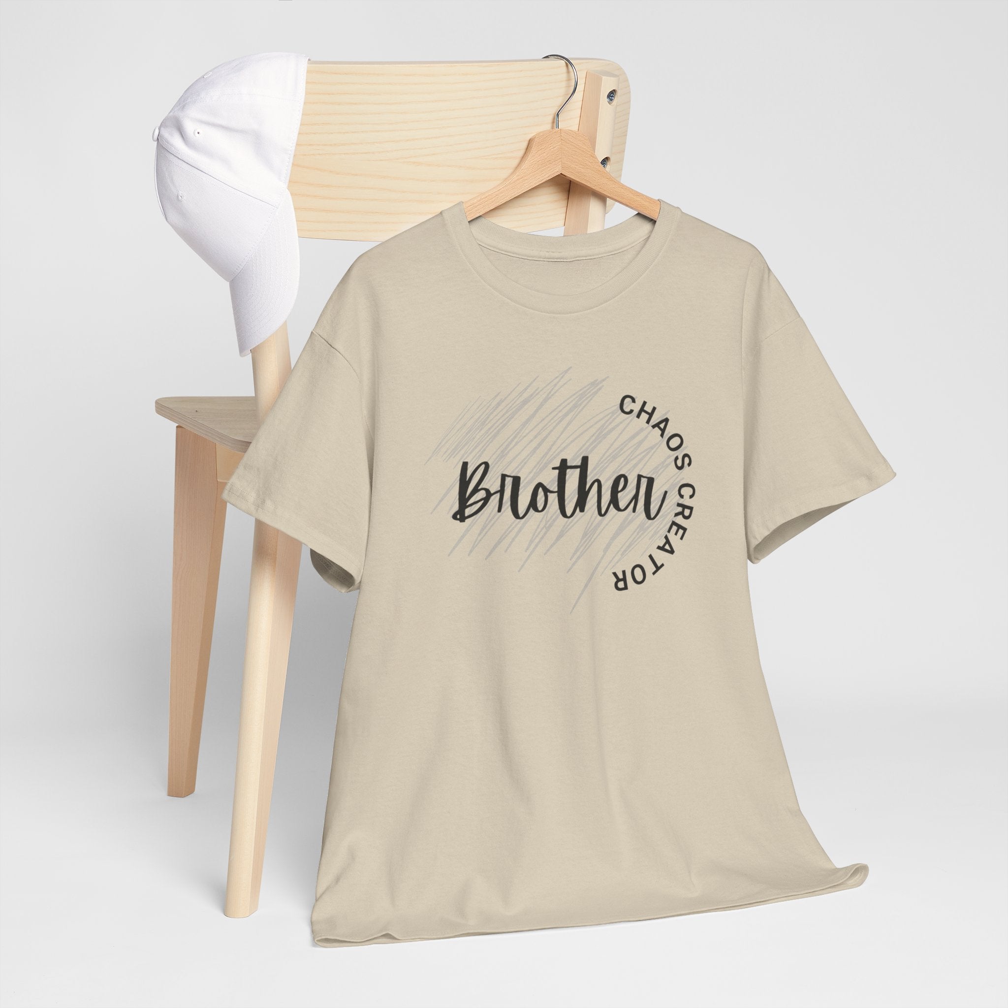 Brother Script Tee — 'Chaos Creator' Graphic Shirt for Siblings