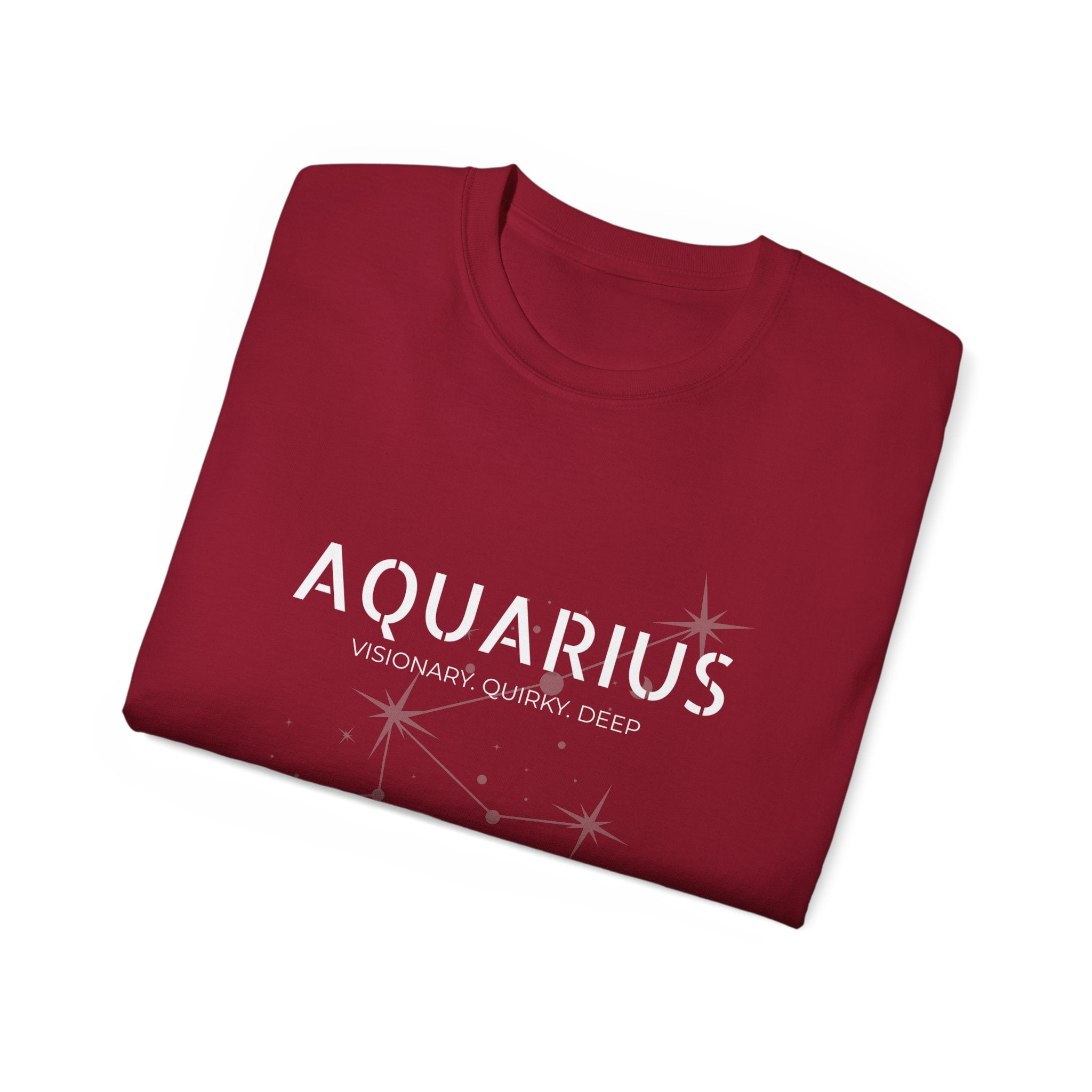 Aquarius Constellation Tee — 'Visionary, Quirky, Deep' Zodiac Shirt