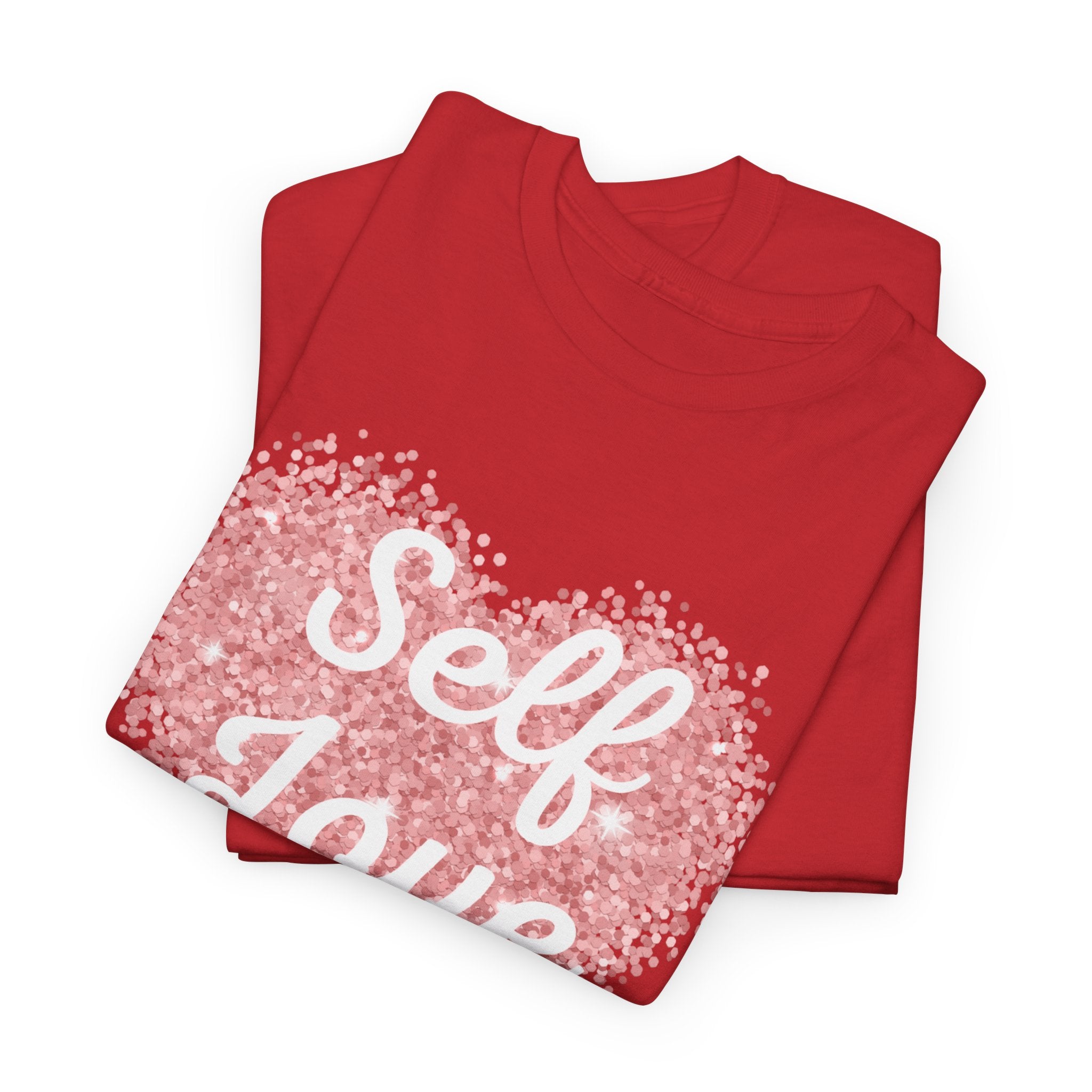 Self Love Tee — Pink Heart Mental Health Awareness Shirt