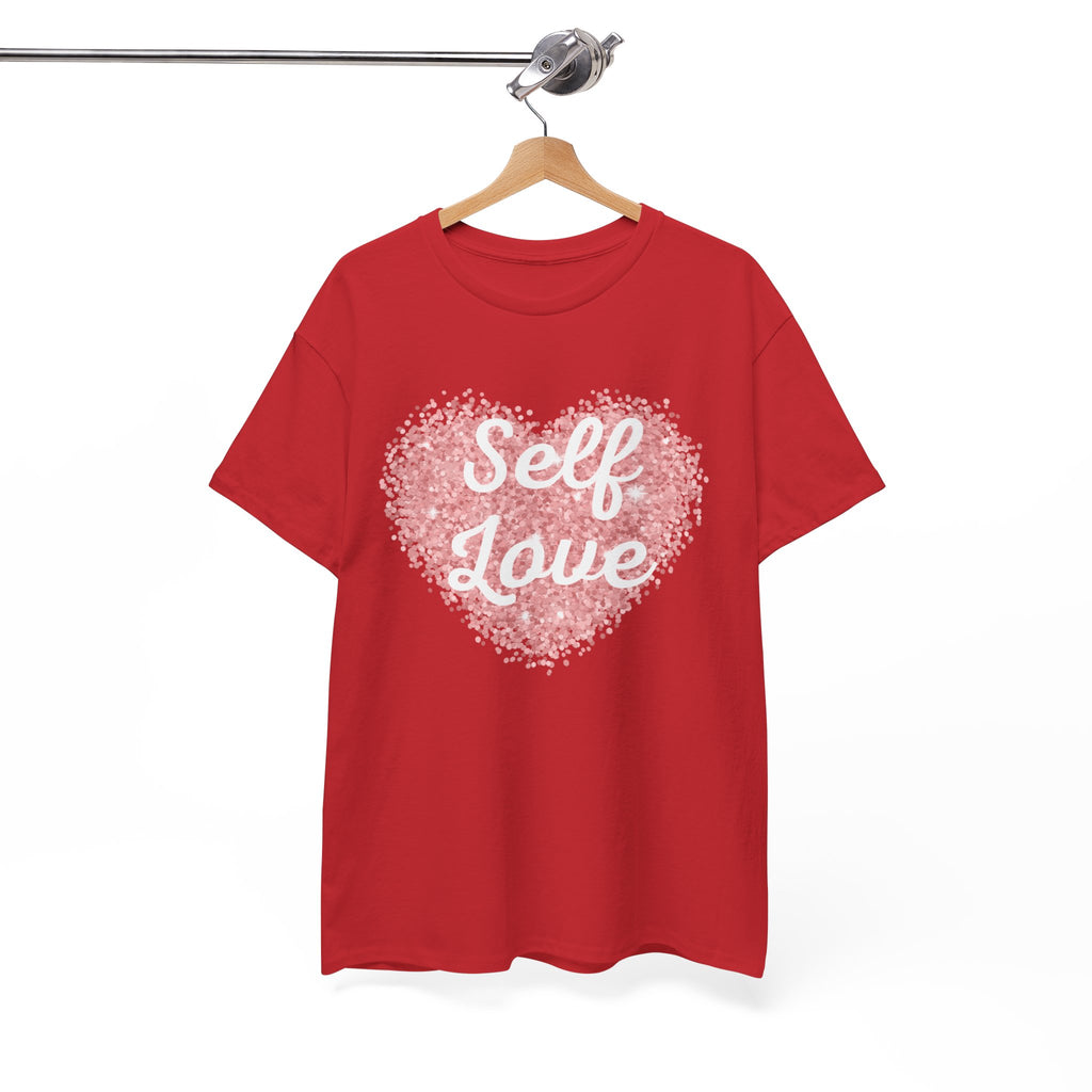 Self Love Tee — Pink Heart Mental Health Awareness Shirt