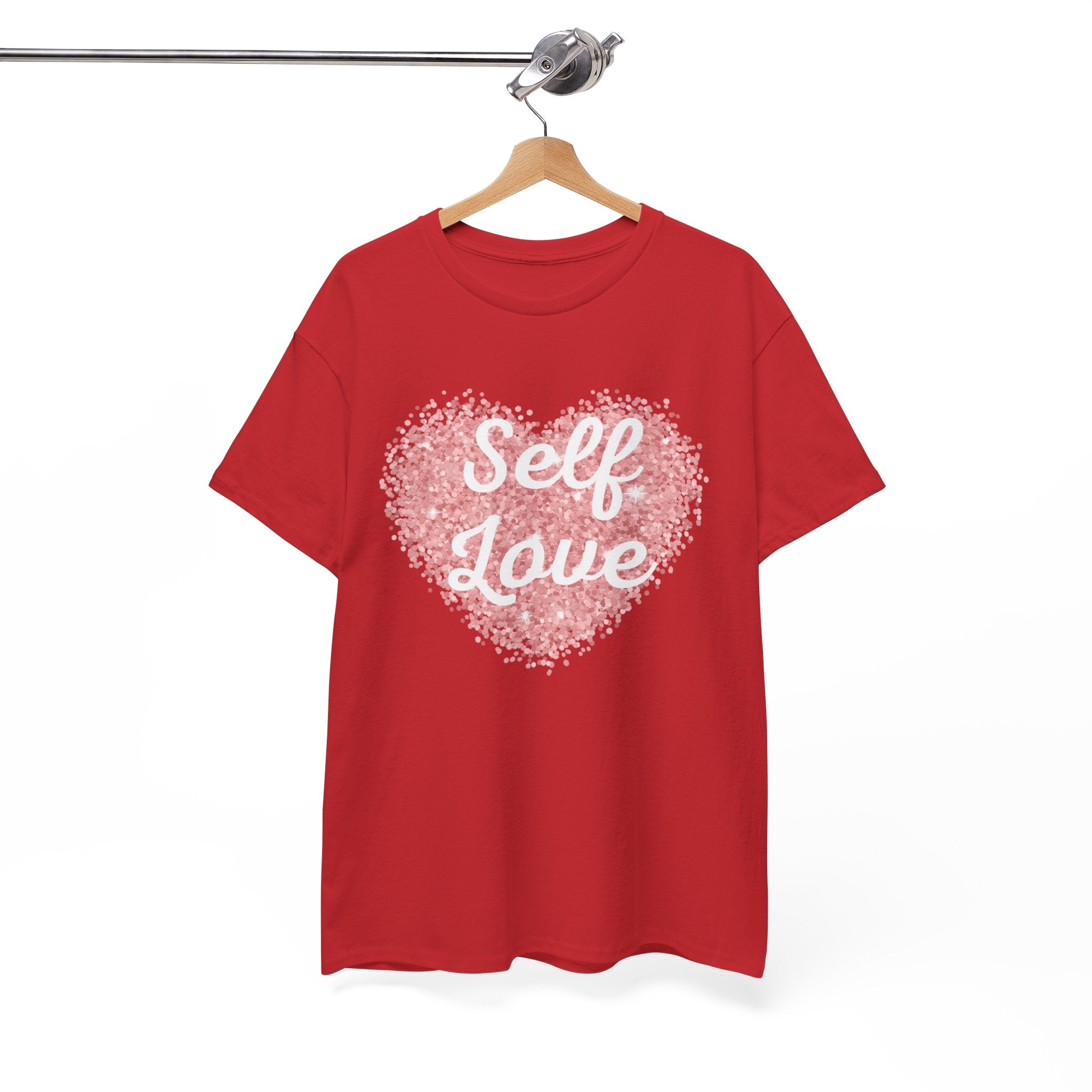 Self Love Tee — Pink Heart Mental Health Awareness Shirt