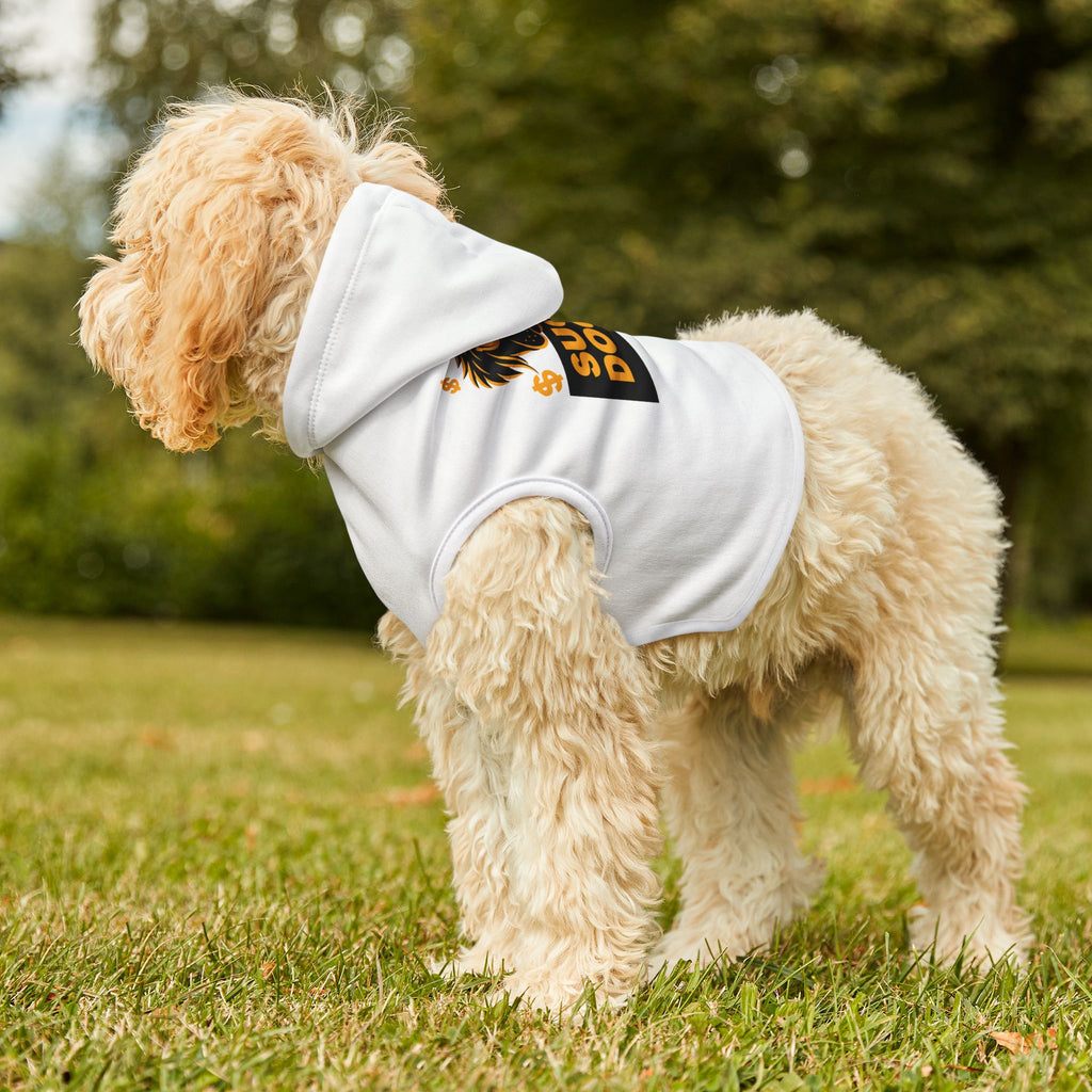 Pet Hoodie — 'Sugar Doggy' Graphic Dog Hoodie (Cool Sunglasses & Money Design)