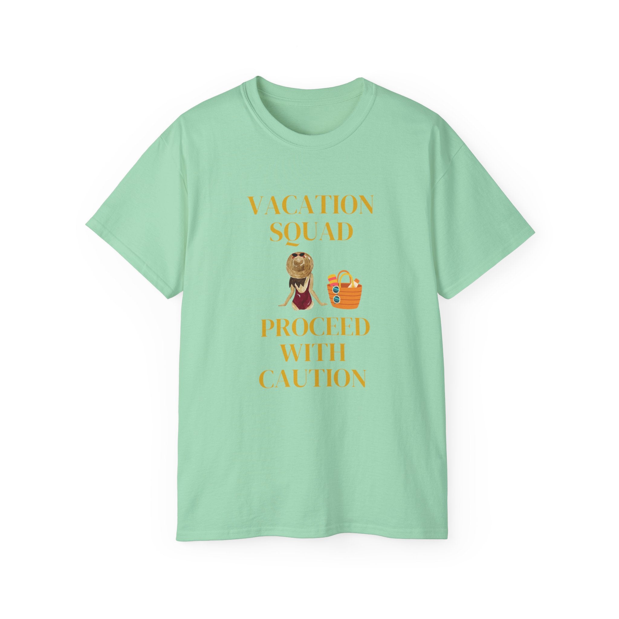Vacation Squad Tee — “Proceed With Caution” Summer Shirt
