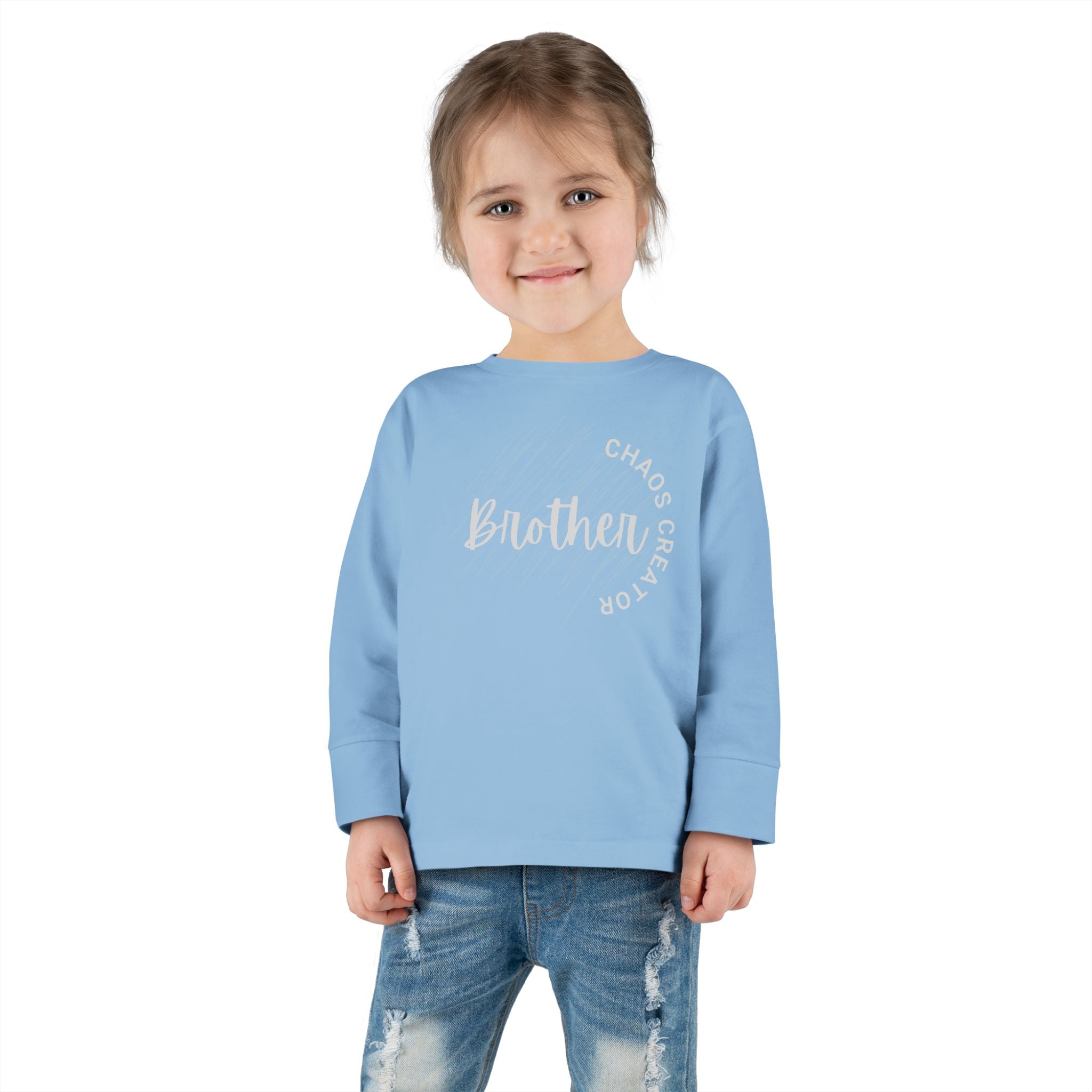 Toddler Long Sleeve Tee — “Chaos Creator” Brother Graphic