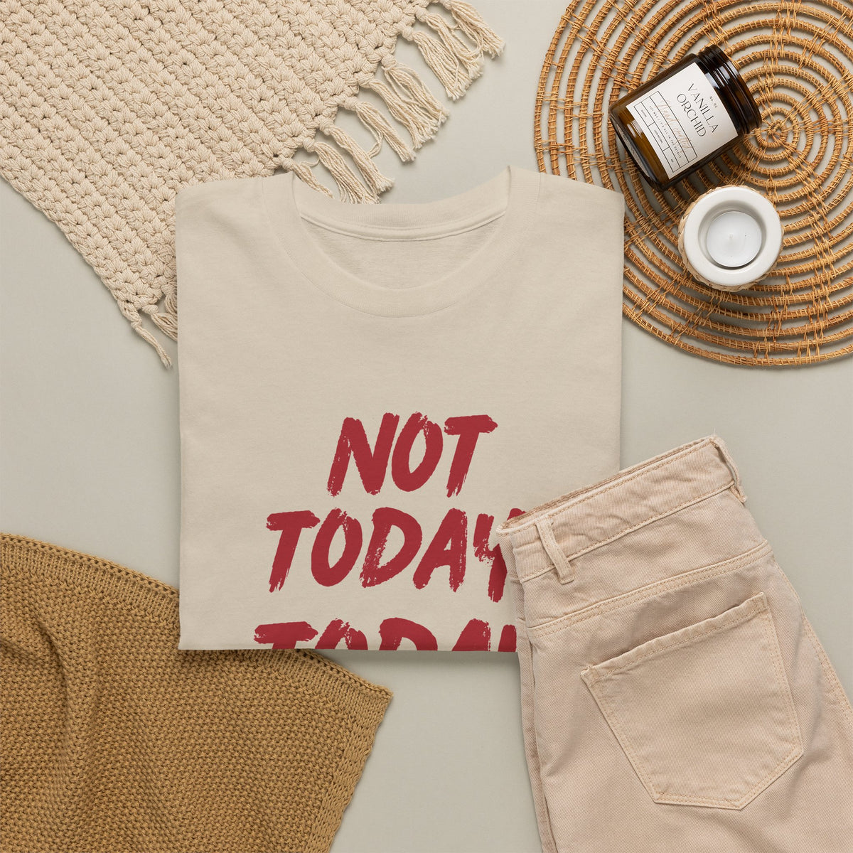 Motivational Tee — "Not Today, Today I Win!" Inspirational Graphic T-Shirt
