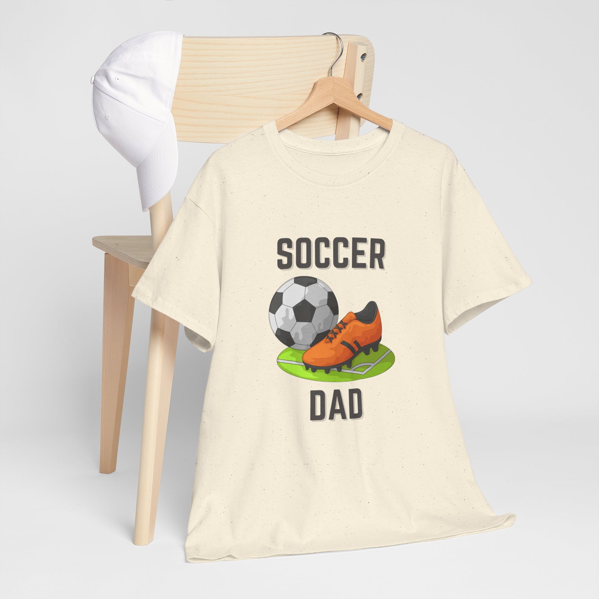 Soccer Dad T-Shirt – Graphic Soccer Ball & Cleat Tee, Father’s Day Gift