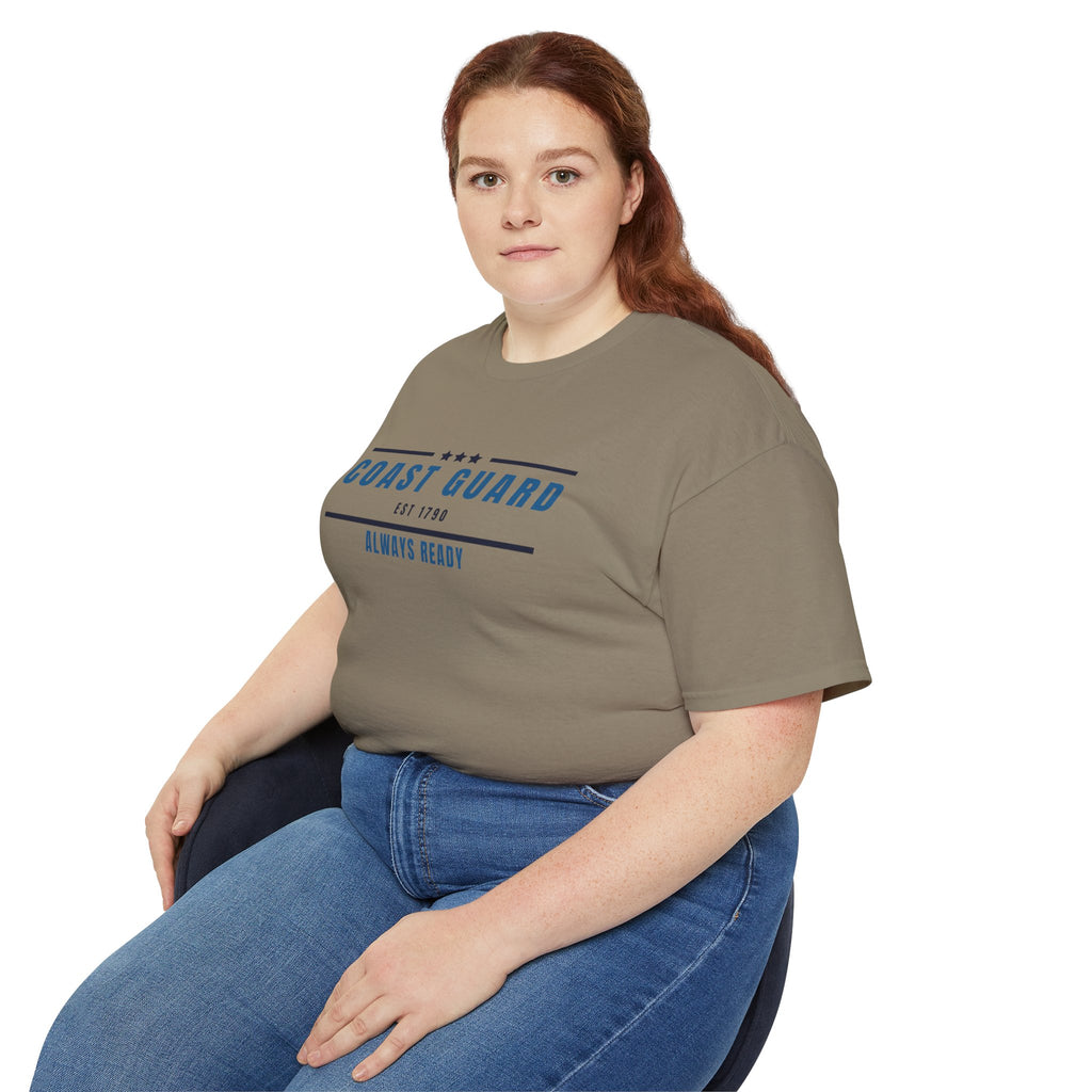 Coast Guard "Always Ready" Tee — Patriotic Military Crew Shirt