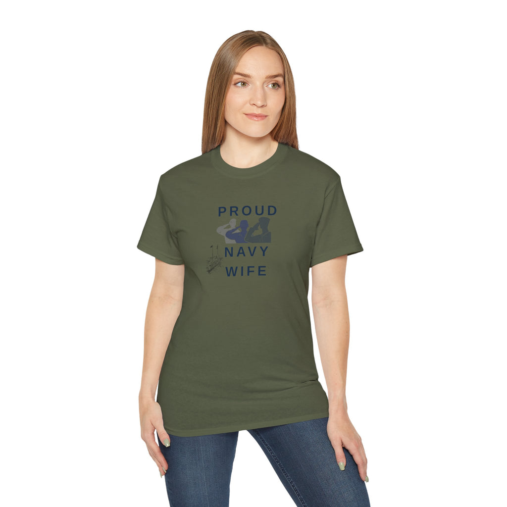 Proud Navy Wife T‑Shirt — Military Spouse Support Tee