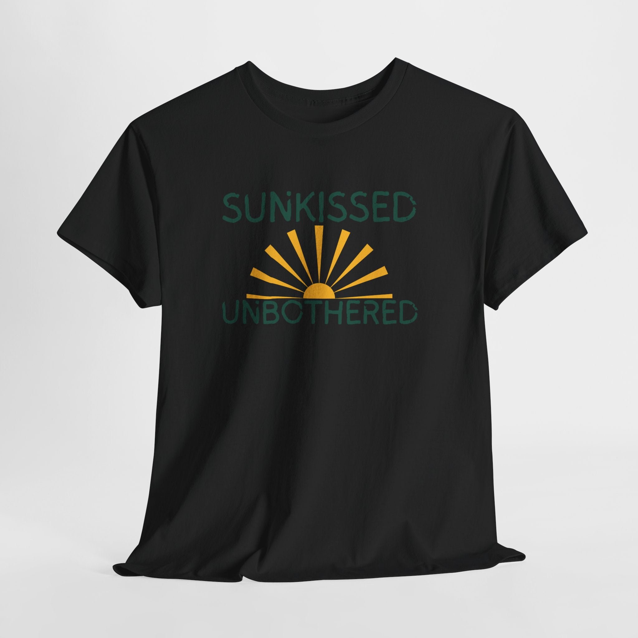 Sunkissed & Unbothered Tee — Summer Sunset Graphic T-Shirt