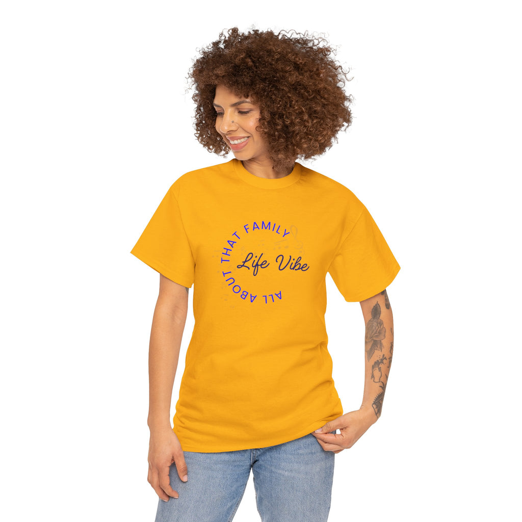 "All About My Family" Life Vibe T-Shirt —Minimal Circle Graphic Tee