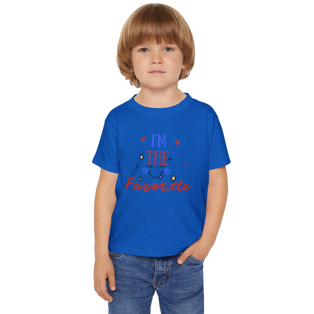 Toddler T‑Shirt — "I'm the Favorite" Playful Kids Tee (Cute Hearts & Script)